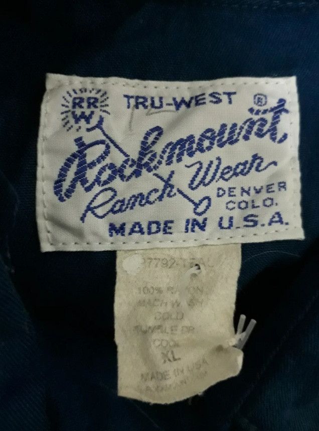 Rockmount Ranch Wear Rockmout Button Square Blue Colour Shirt Size US M / EU 48-50 / 2 - 4 Thumbnail