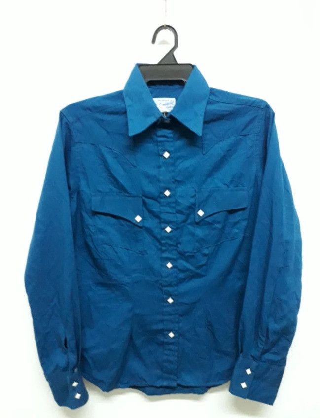 Rockmount Ranch Wear Rockmout Button Square Blue Colour Shirt Size US M / EU 48-50 / 2 - 1 Thumbnail