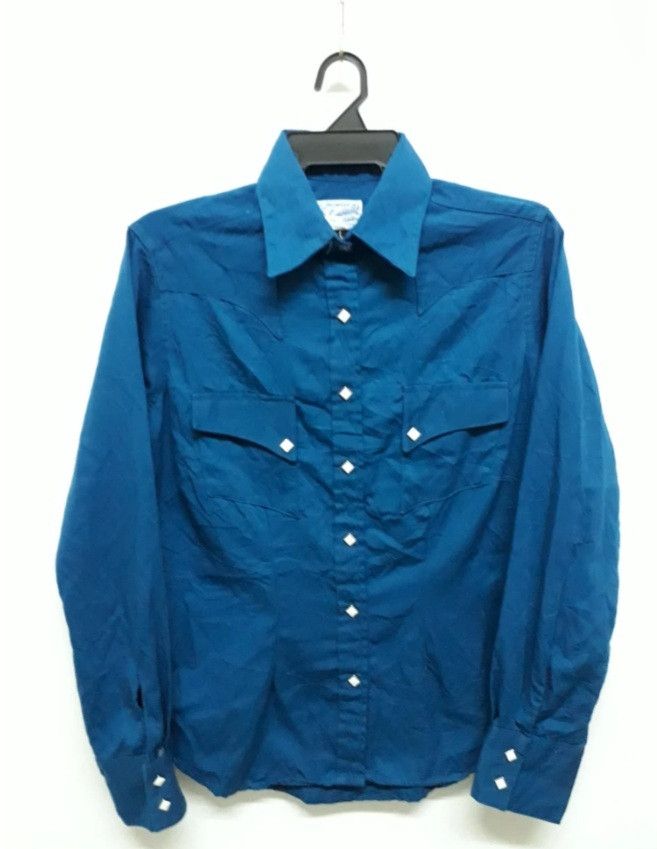 Rockmount Ranch Wear Rockmout Button Square Blue Colour Shirt Size US M / EU 48-50 / 2 - 2 Thumbnail