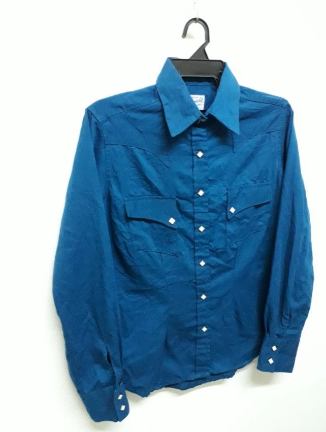 Rockmount Ranch Wear Rockmout Button Square Blue Colour Shirt Size US M / EU 48-50 / 2 - 9 Thumbnail