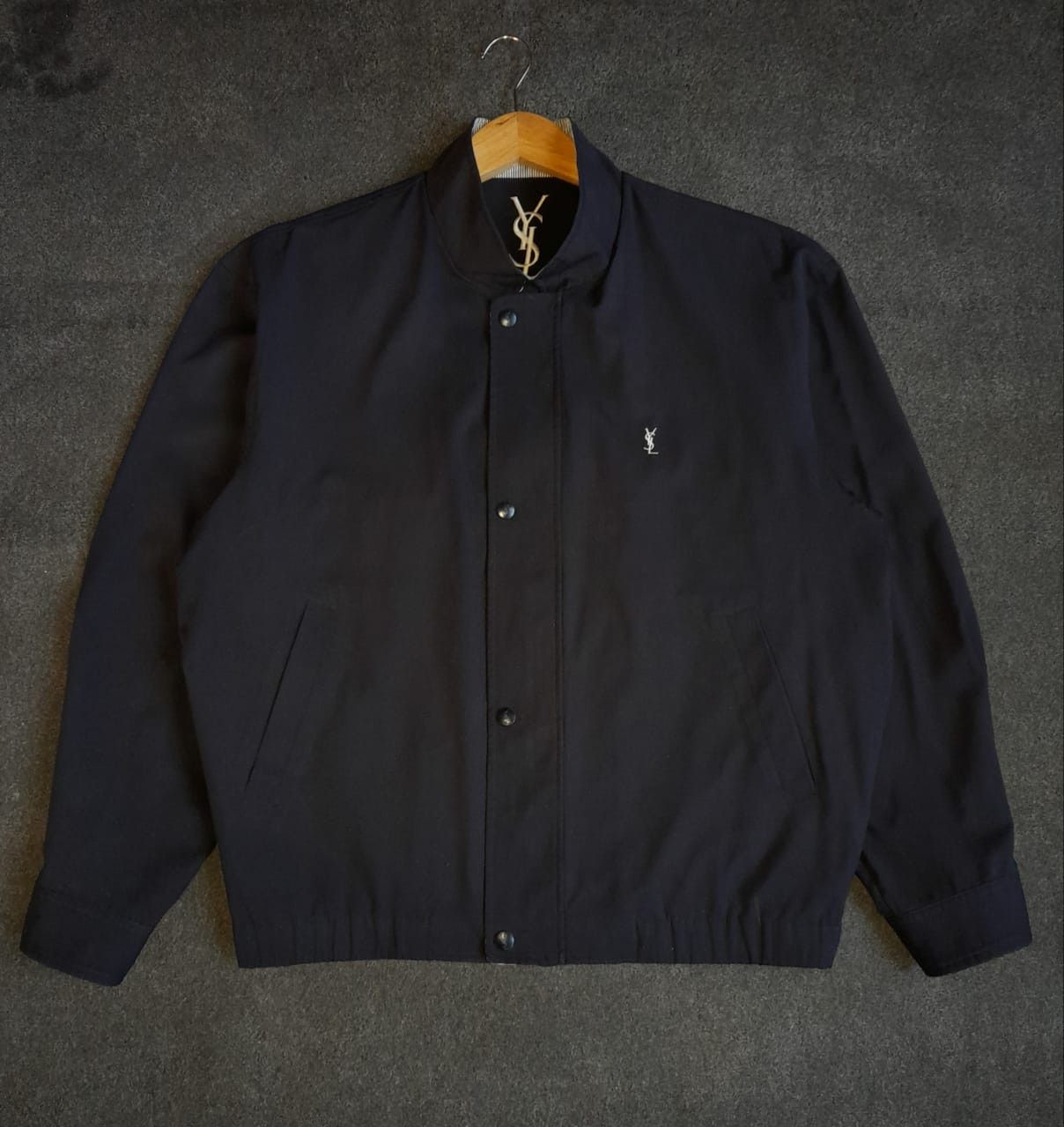 image of Black Big Logovintage YVES Saint Laurent X YSL Jacket, Men's (Size Medium)
