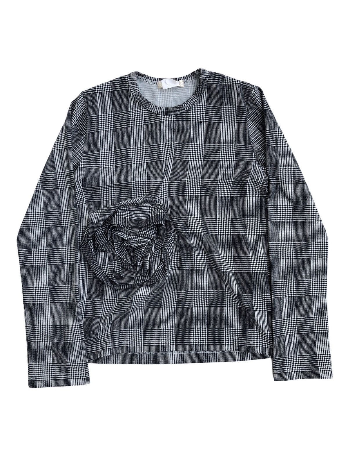 Comme des Garcons Comme des Garcons Glen Check Flower Patch Polyester Shirts Size S / US 4 / IT 40 - 3 Thumbnail
