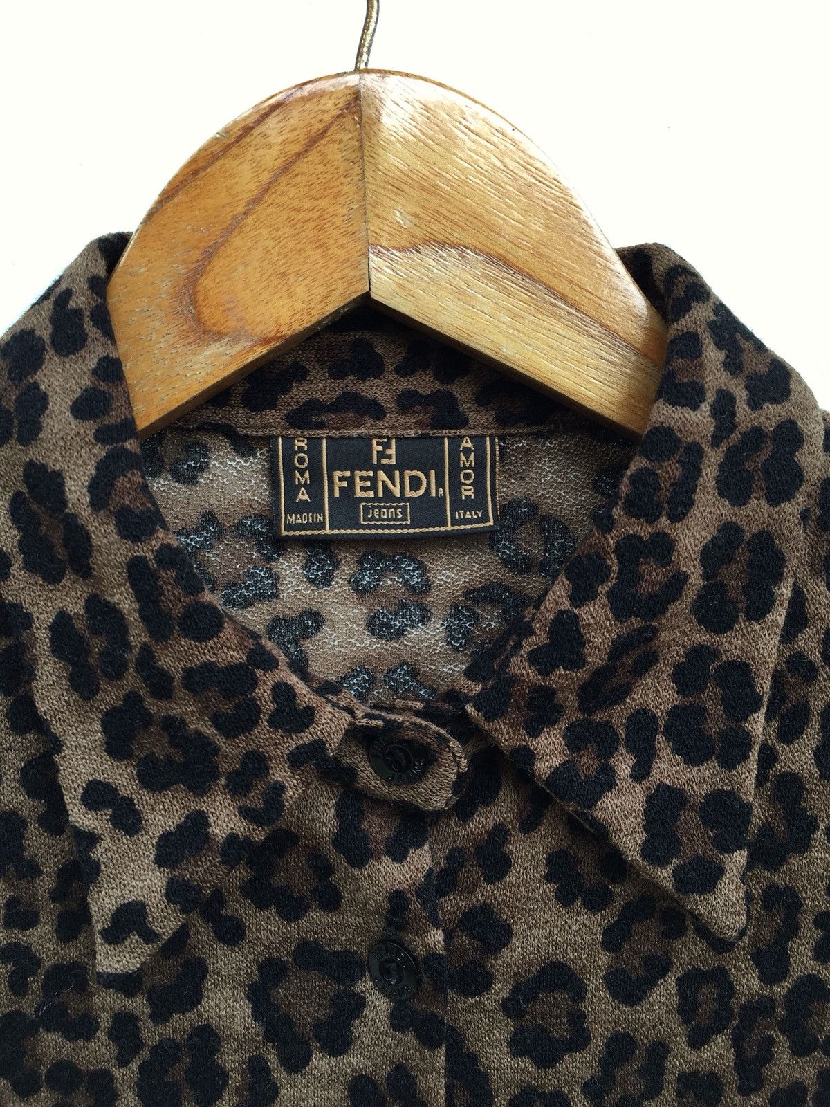 Fendi Fendi Made In Italy Stretch Wool Button Shirts Size XS / US 0-2 / IT 36-38 - 17 Thumbnail