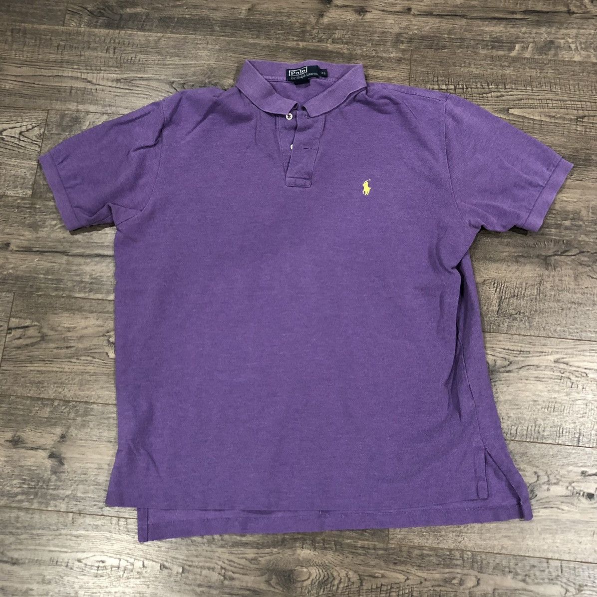 Purple polo with yellow horse hotsell