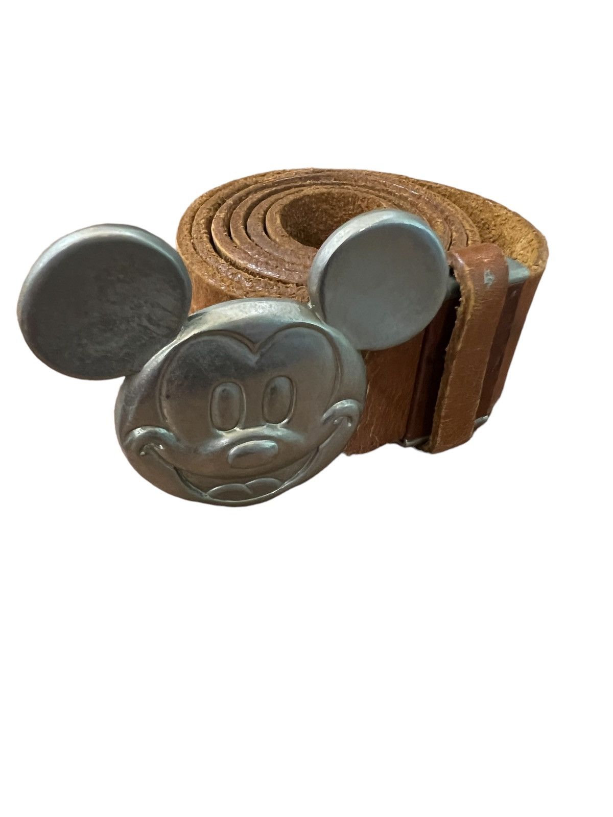 Disney Mickey Mouse Leather Belts Rare Style Size 30 - 1 Thumbnail