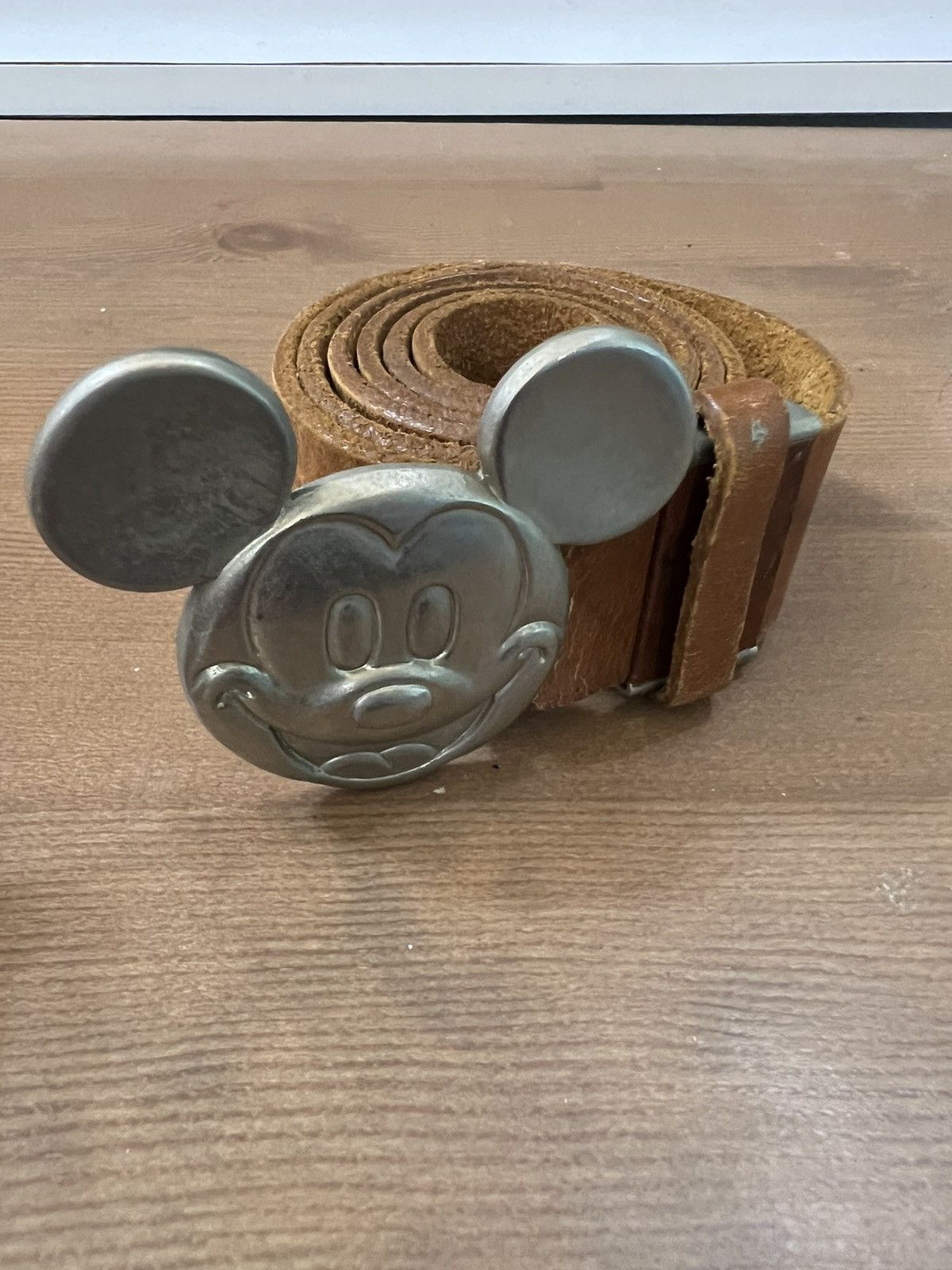 Disney Mickey Mouse Leather Belts Rare Style Size 30 - 2 Thumbnail