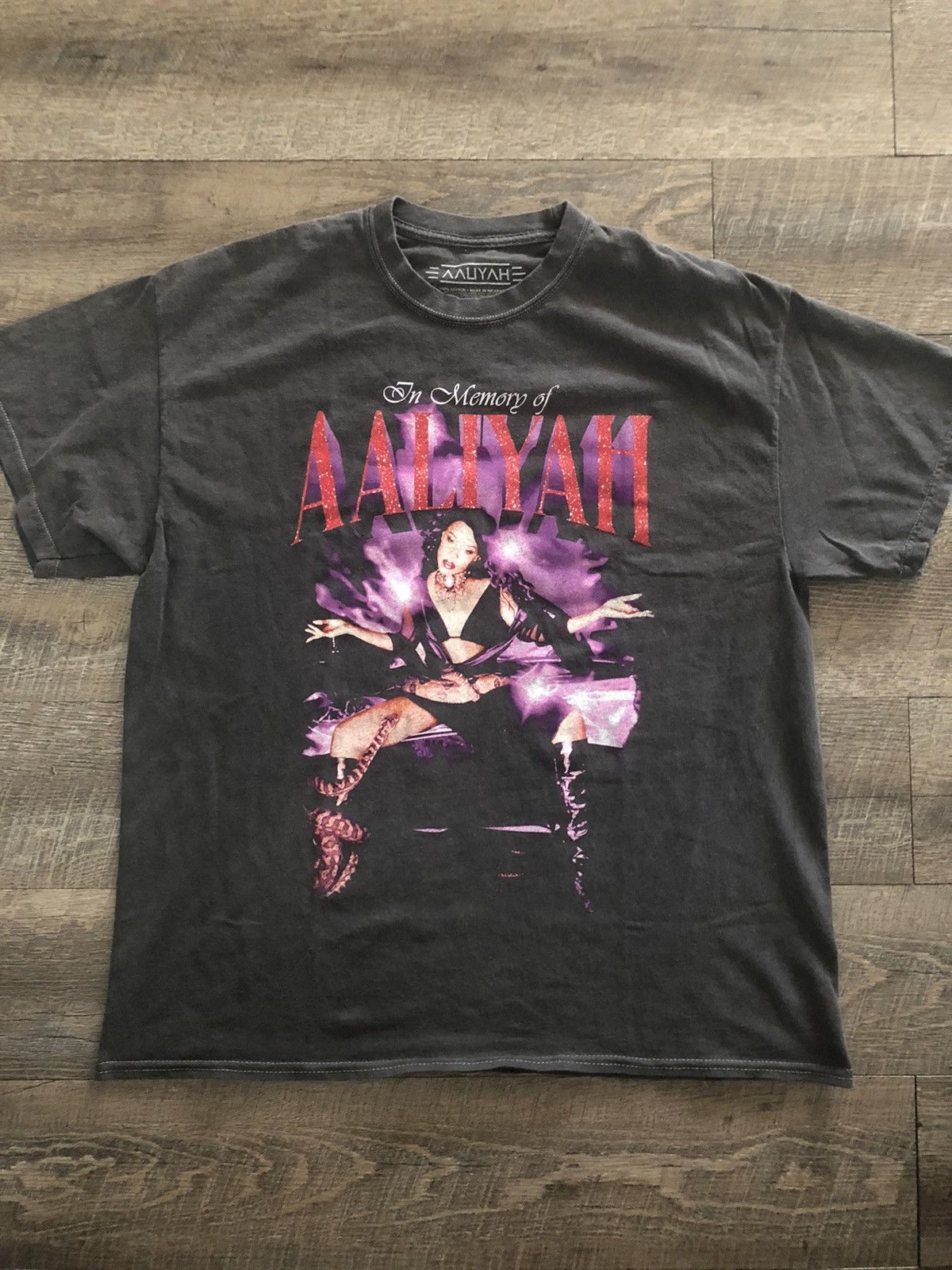 Band Tees × Rap Tees × Vintage In Memory of Aaliyah Garment Dyed Tee Size Small Size US S / EU 44-46 / 1 - 1 Thumbnail