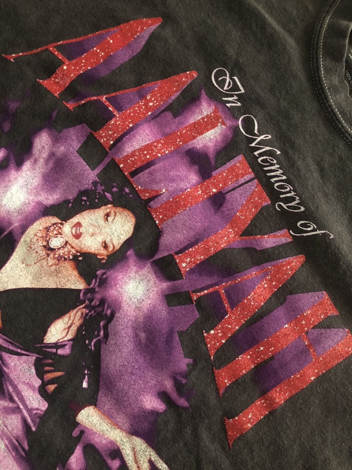 Band Tees × Rap Tees × Vintage In Memory of Aaliyah Garment Dyed Tee Size Small Size US S / EU 44-46 / 1 - 4 Thumbnail