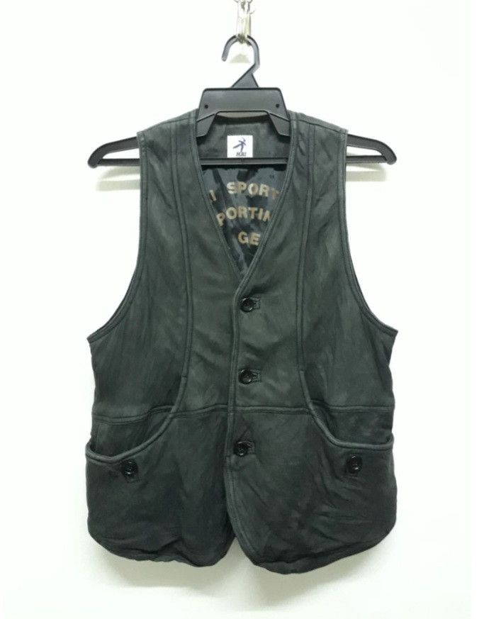 Issey Miyake HAI SPORTING GEAR ISSEY MIYAKE LEATHER VEST Size US M / EU 48-50 / 2 - 10 Thumbnail