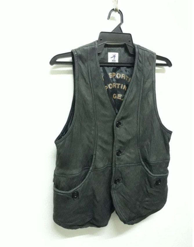 Issey Miyake HAI SPORTING GEAR ISSEY MIYAKE LEATHER VEST Size US M / EU 48-50 / 2 - 20 Thumbnail