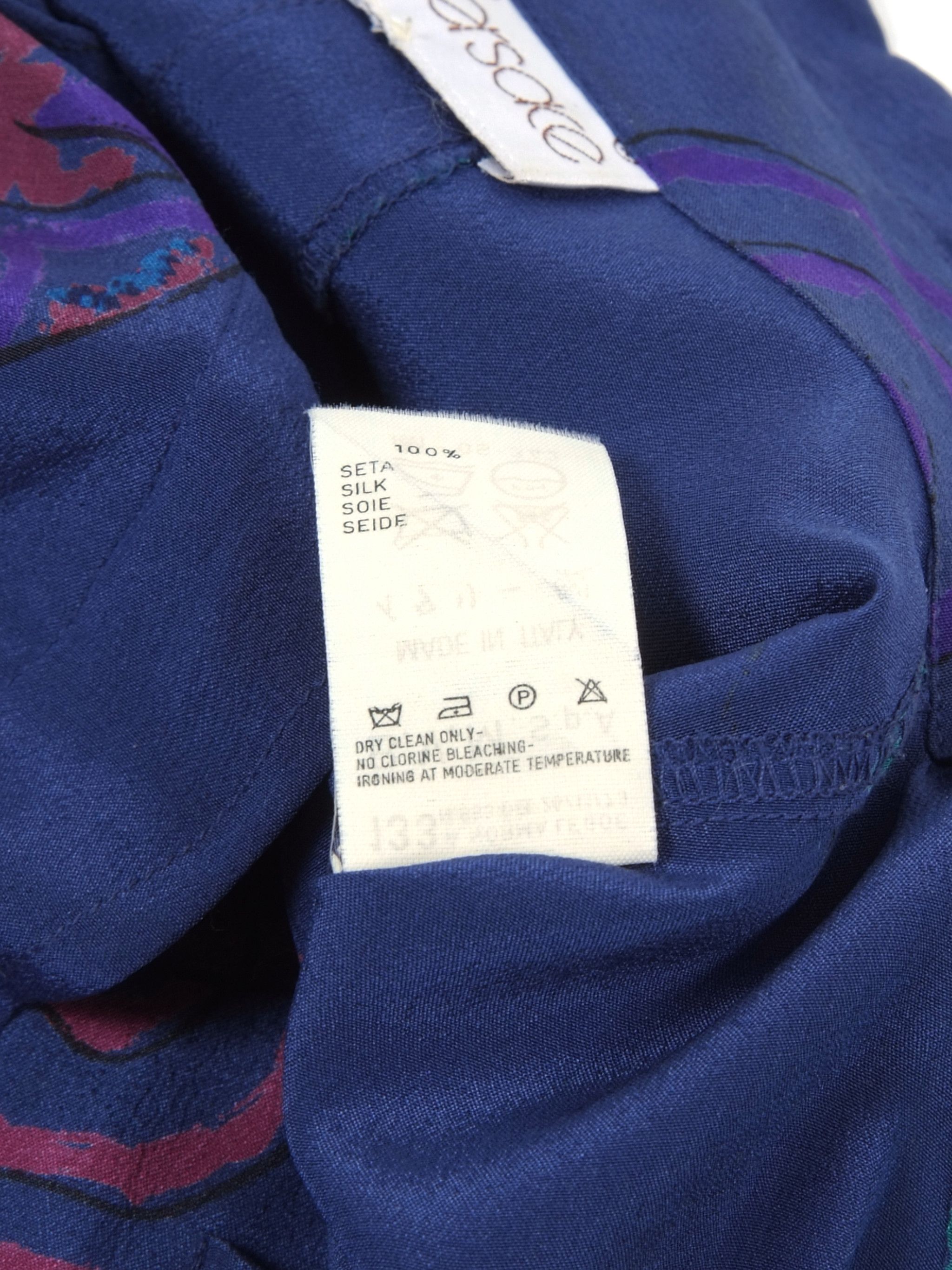 Versace × Vintage Gianni Versace Vintage Abstract Pattern Silk Blouse Shirt Size L / US 10 / IT 46 - 9 Thumbnail