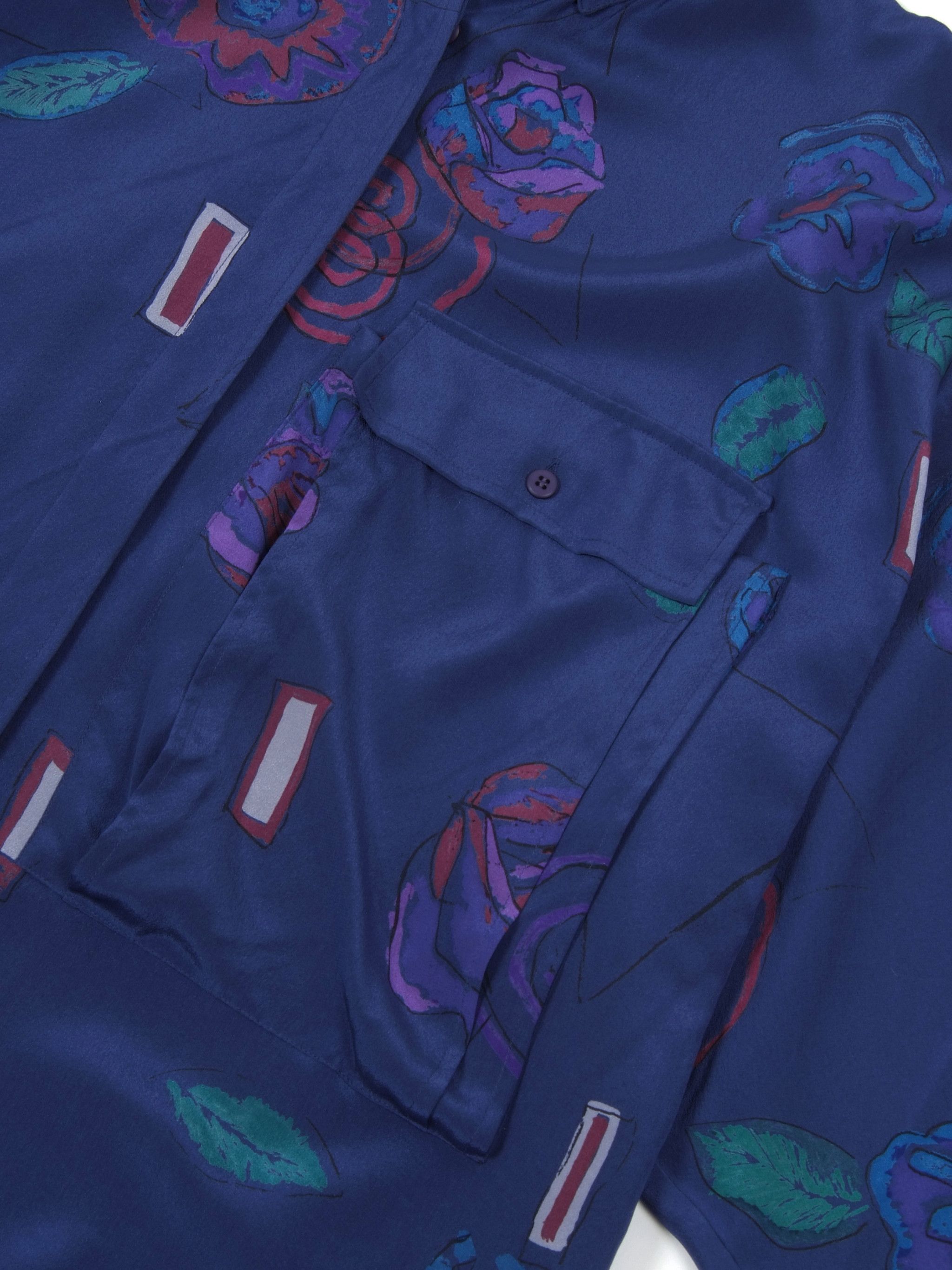 Versace × Vintage Gianni Versace Vintage Abstract Pattern Silk Blouse Shirt Size L / US 10 / IT 46 - 7 Thumbnail