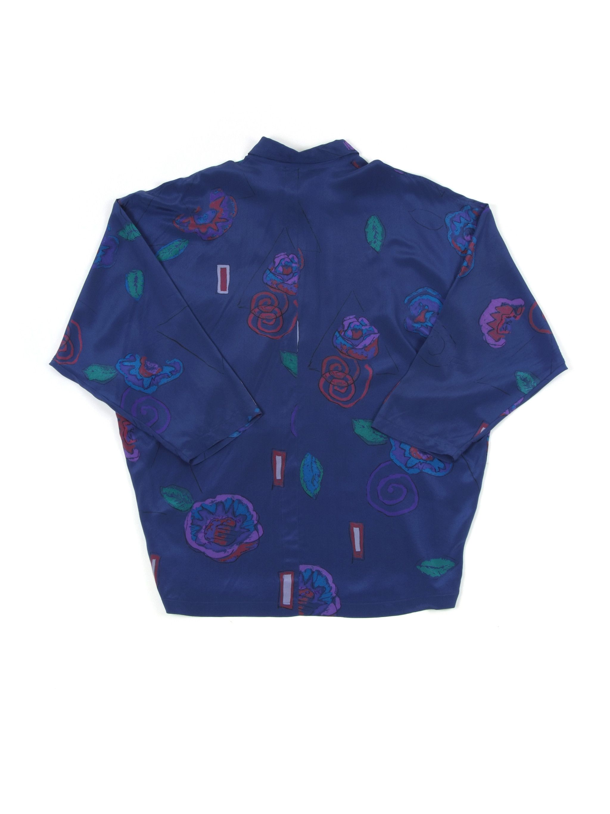 Versace × Vintage Gianni Versace Vintage Abstract Pattern Silk Blouse Shirt Size L / US 10 / IT 46 - 4 Thumbnail