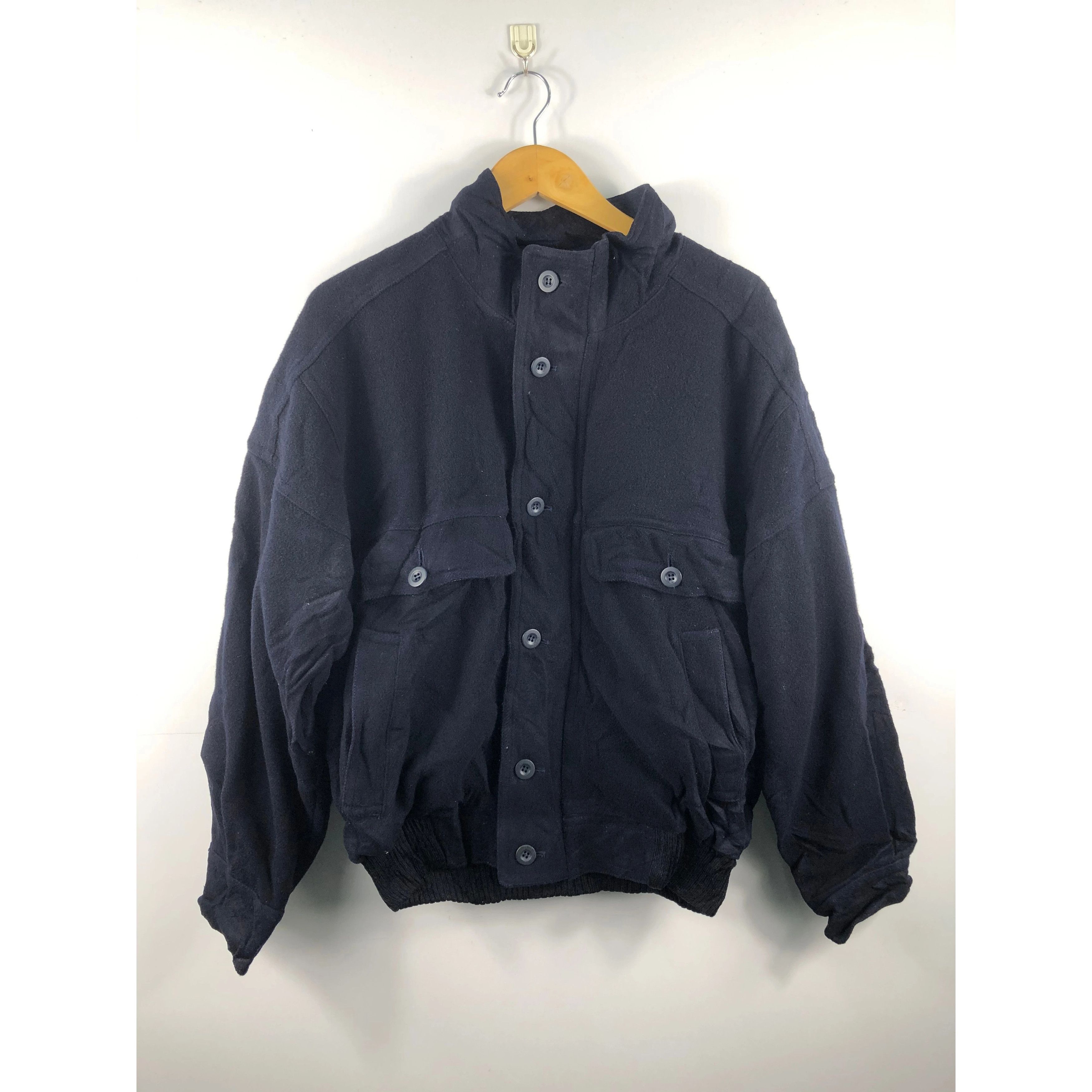 Japanese Brand Vintage 80s Wool Jacket Embroidered Logo Patches V0003 Size US L / EU 52-54 / 3 - 2 Thumbnail