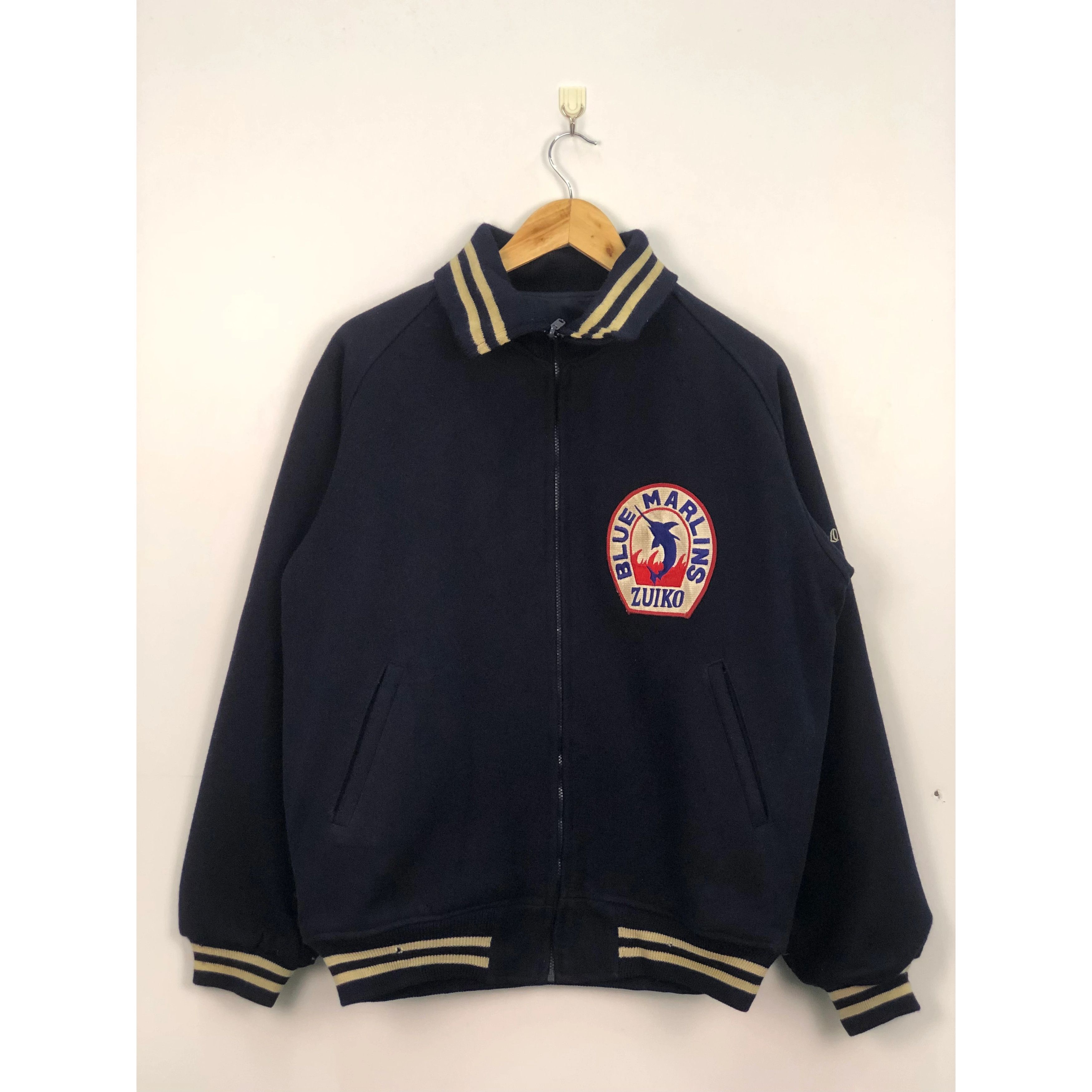 Japanese Brand Vintage Blue Marlins Varsity Jacket J0240 Size US L / EU 52-54 / 3 - 1 Thumbnail