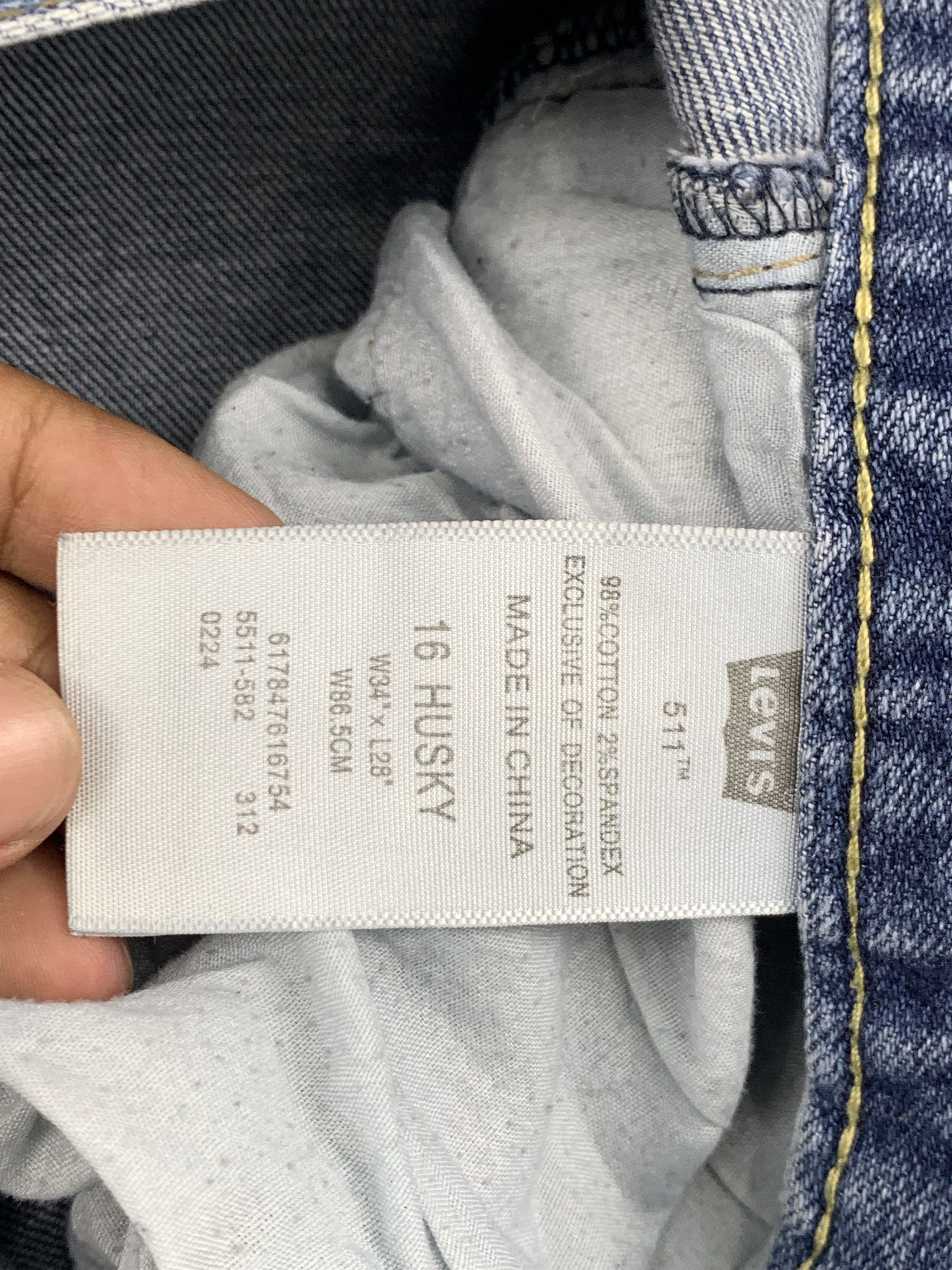 Levi's Vintage Levis 511 Light Blue Jeans DP1845 Size US 35 - 8 Thumbnail