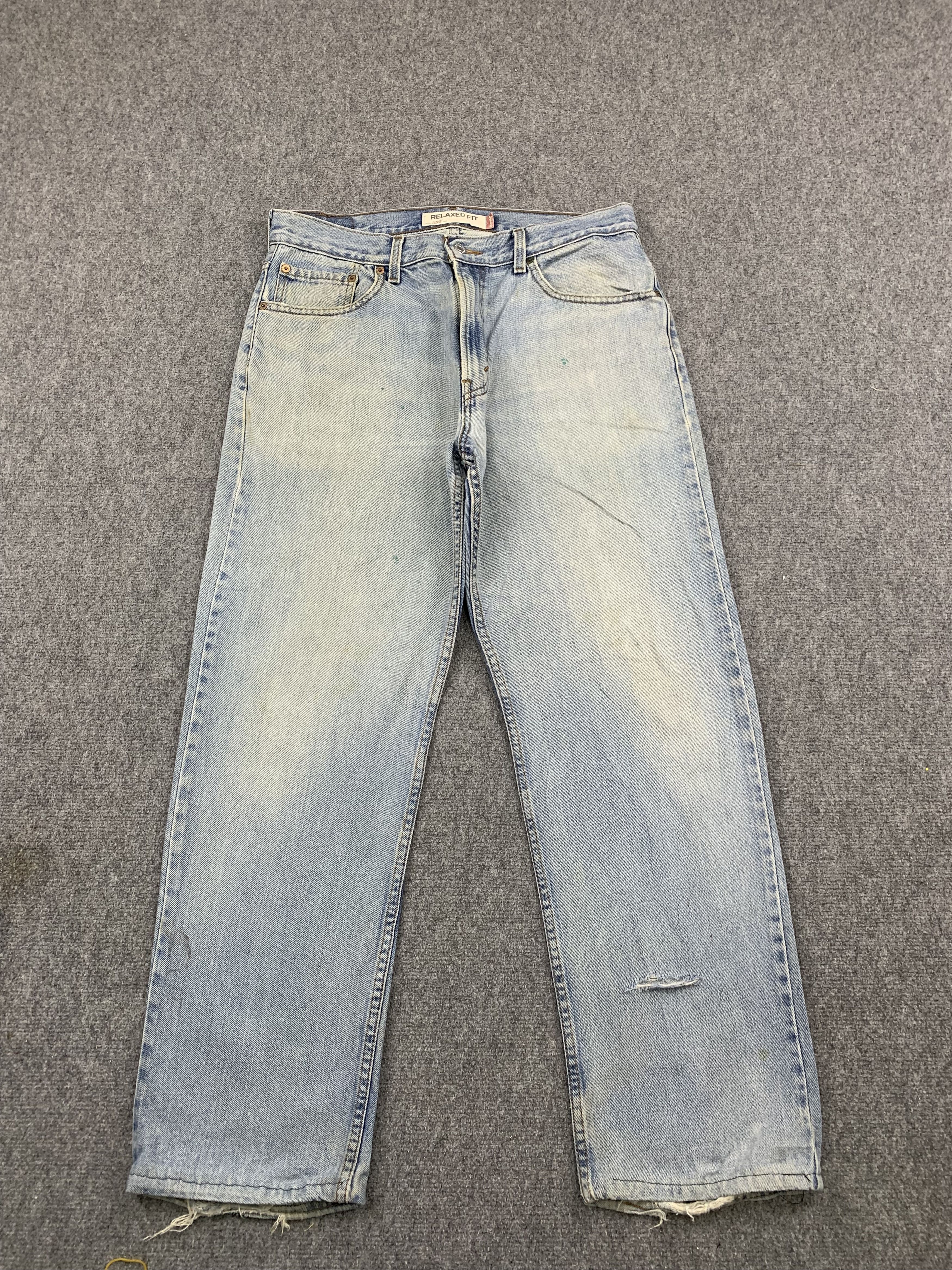 image of Levis 550 Light Wash Jeans in Blue Denim, Men's (Size 35)