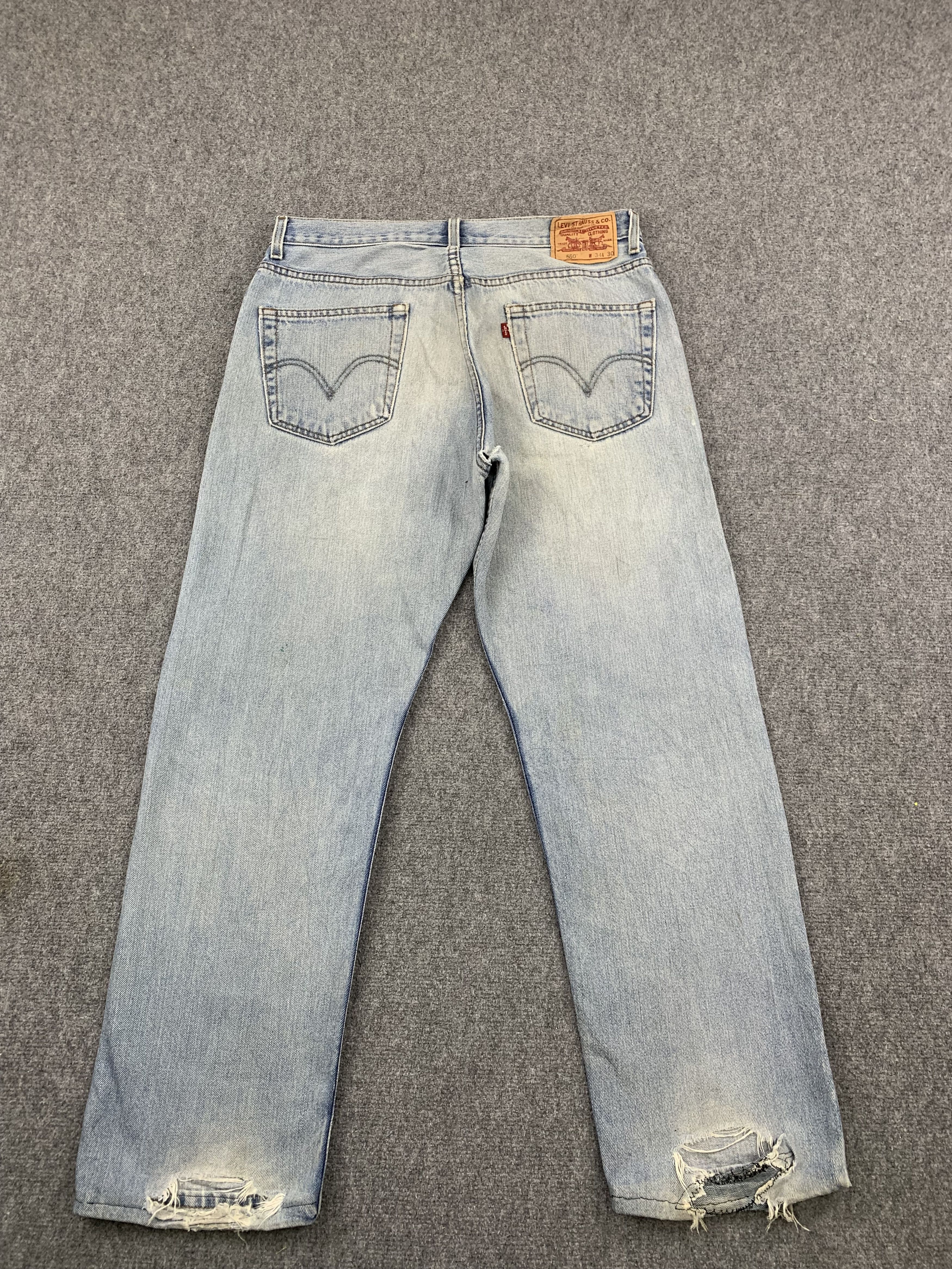 Levi's Vintage Levis 550 Light Wash Jeans DP1846 Size US 35 - 3 Thumbnail