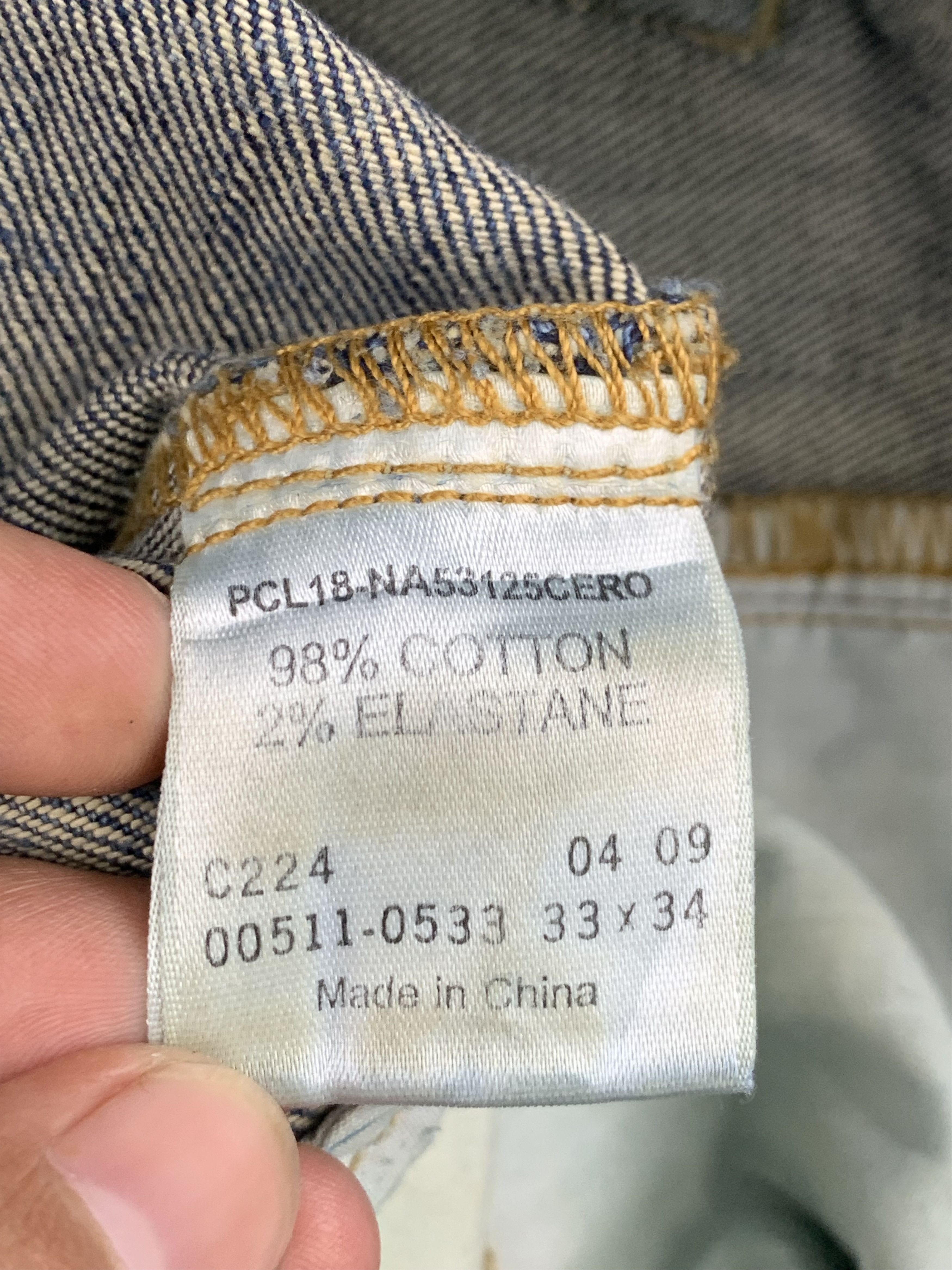 Levi's Vintage Levis 511 Faded Blue Jeans DP1848 Size US 35 - 8 Thumbnail