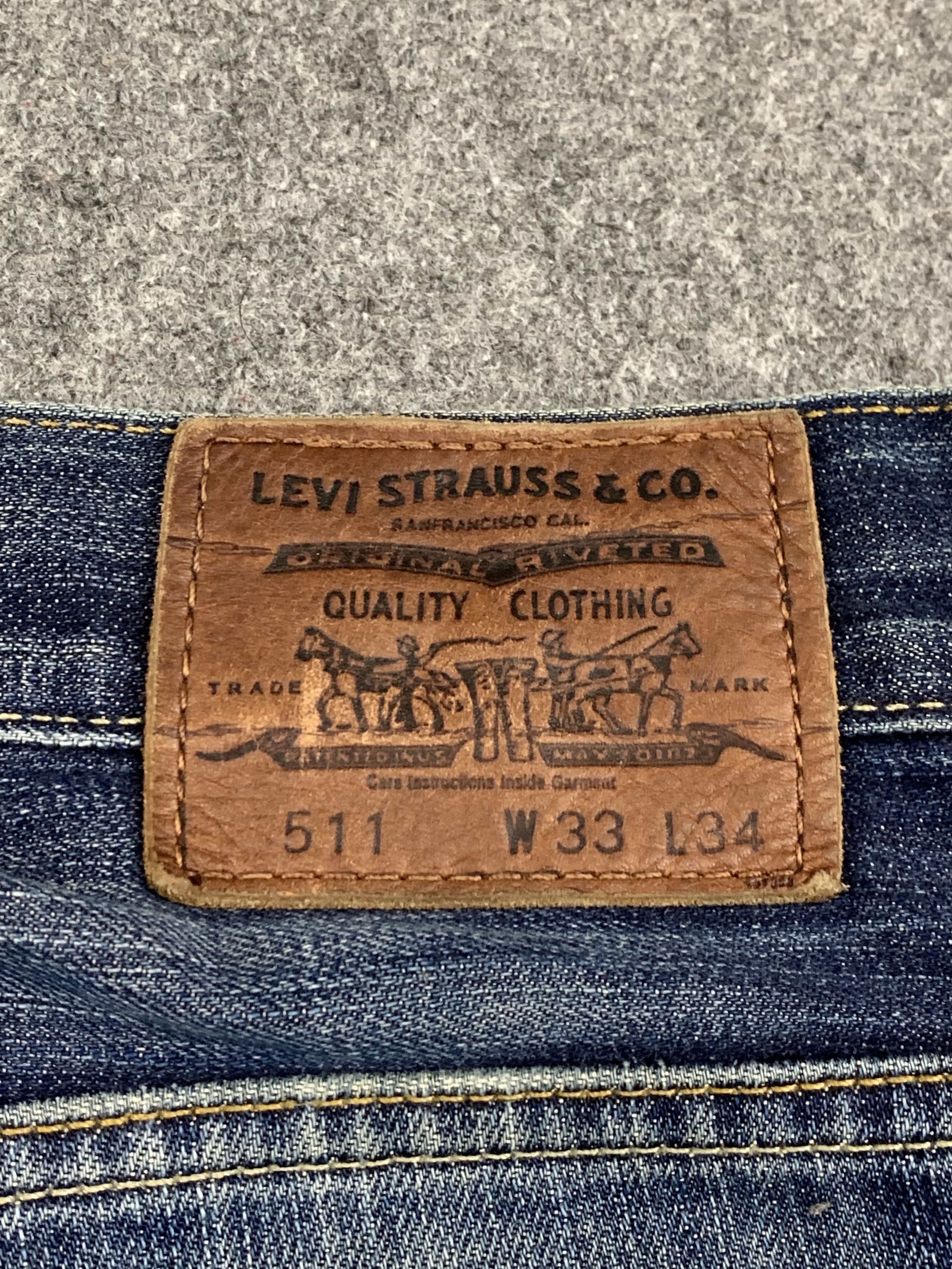 Levi's Vintage Levis 511 Faded Blue Jeans DP1848 Size US 35 - 5 Thumbnail