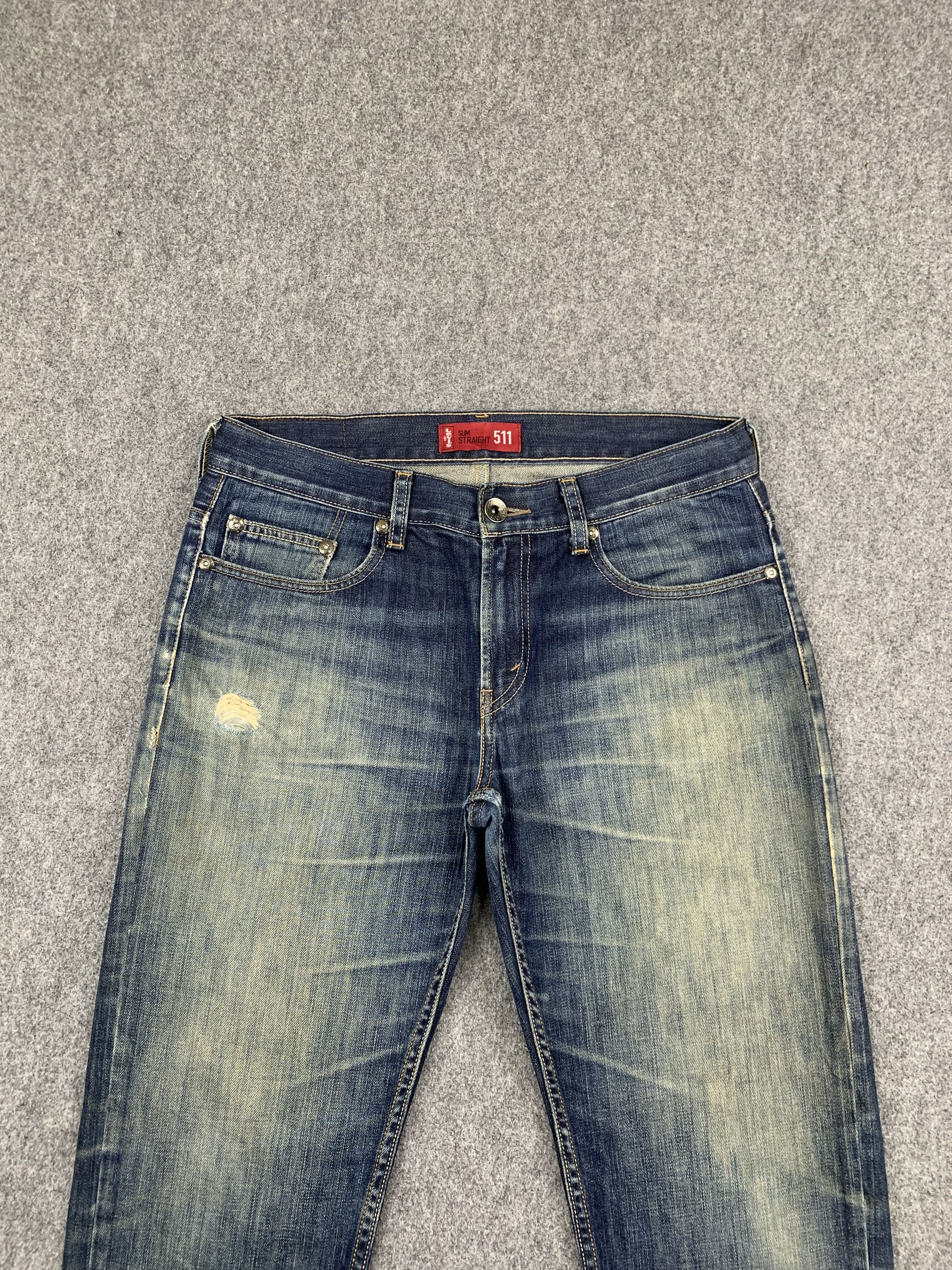 Levi's Vintage Levis 511 Faded Blue Jeans DP1848 Size US 35 - 2 Thumbnail