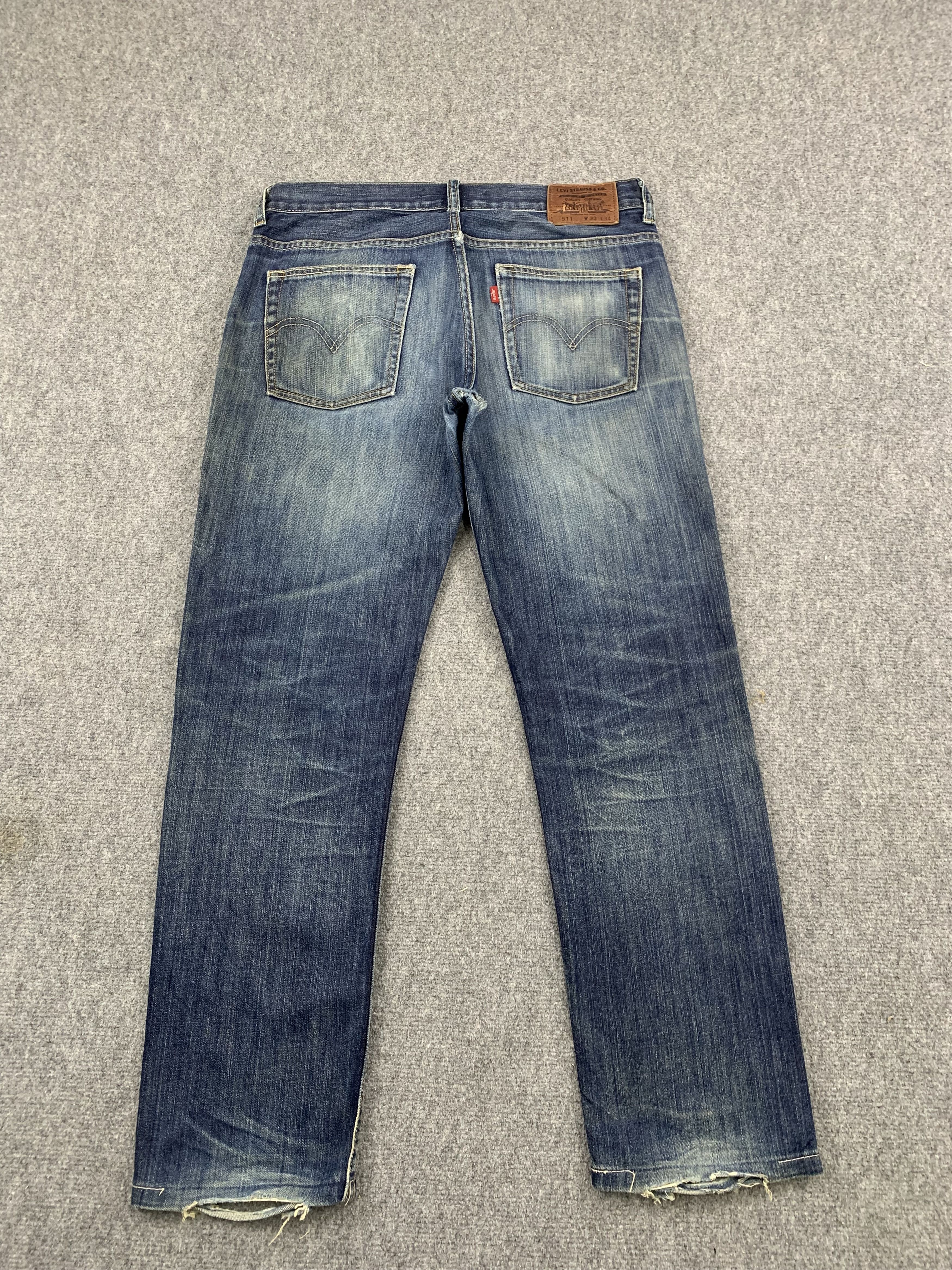 Levi's Vintage Levis 511 Faded Blue Jeans DP1848 Size US 35 - 3 Thumbnail