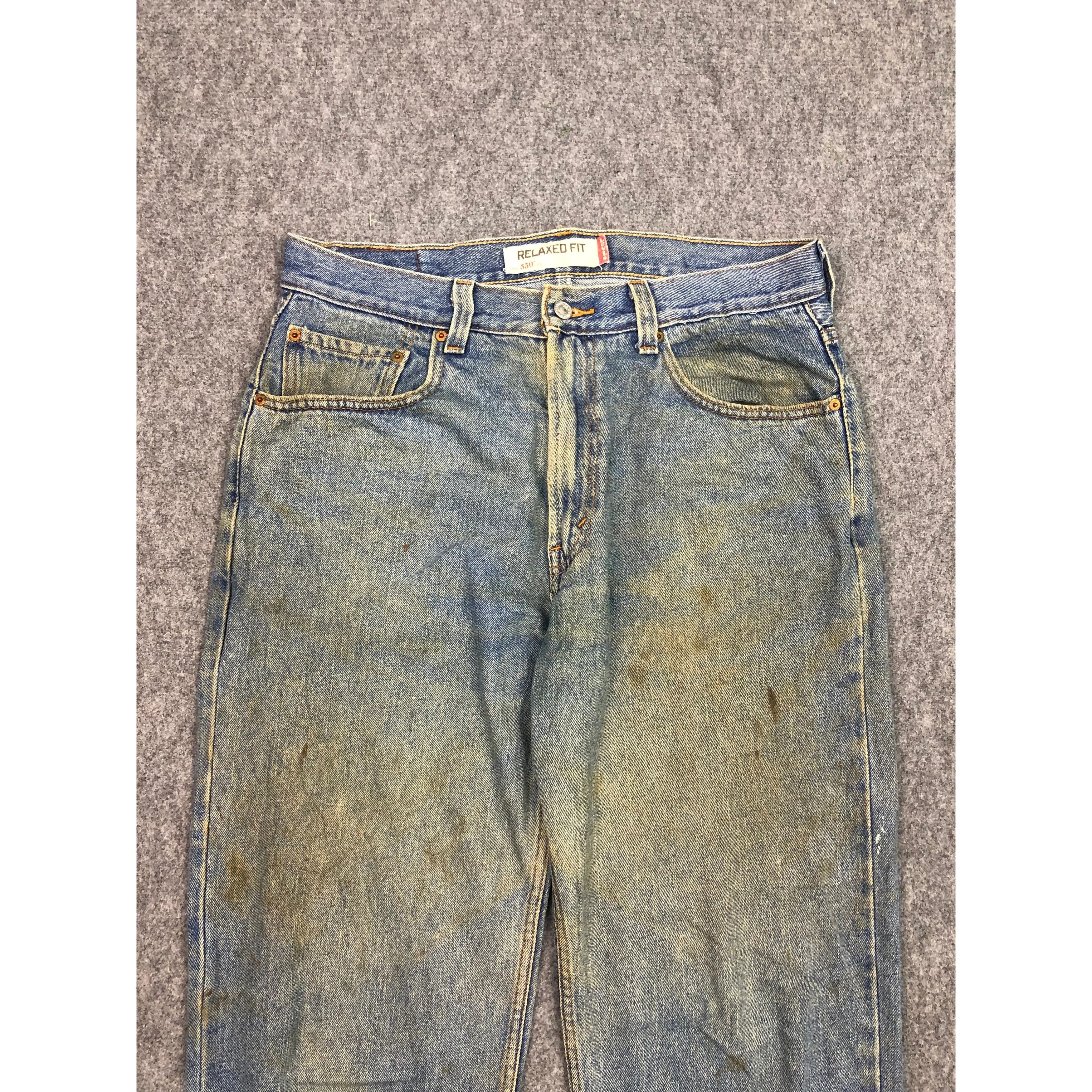 Levi's Vintage Levis 550 Relaxed Fit Dirty Wash Denim DP0353 Size US 36 / EU 52 - 3 Thumbnail
