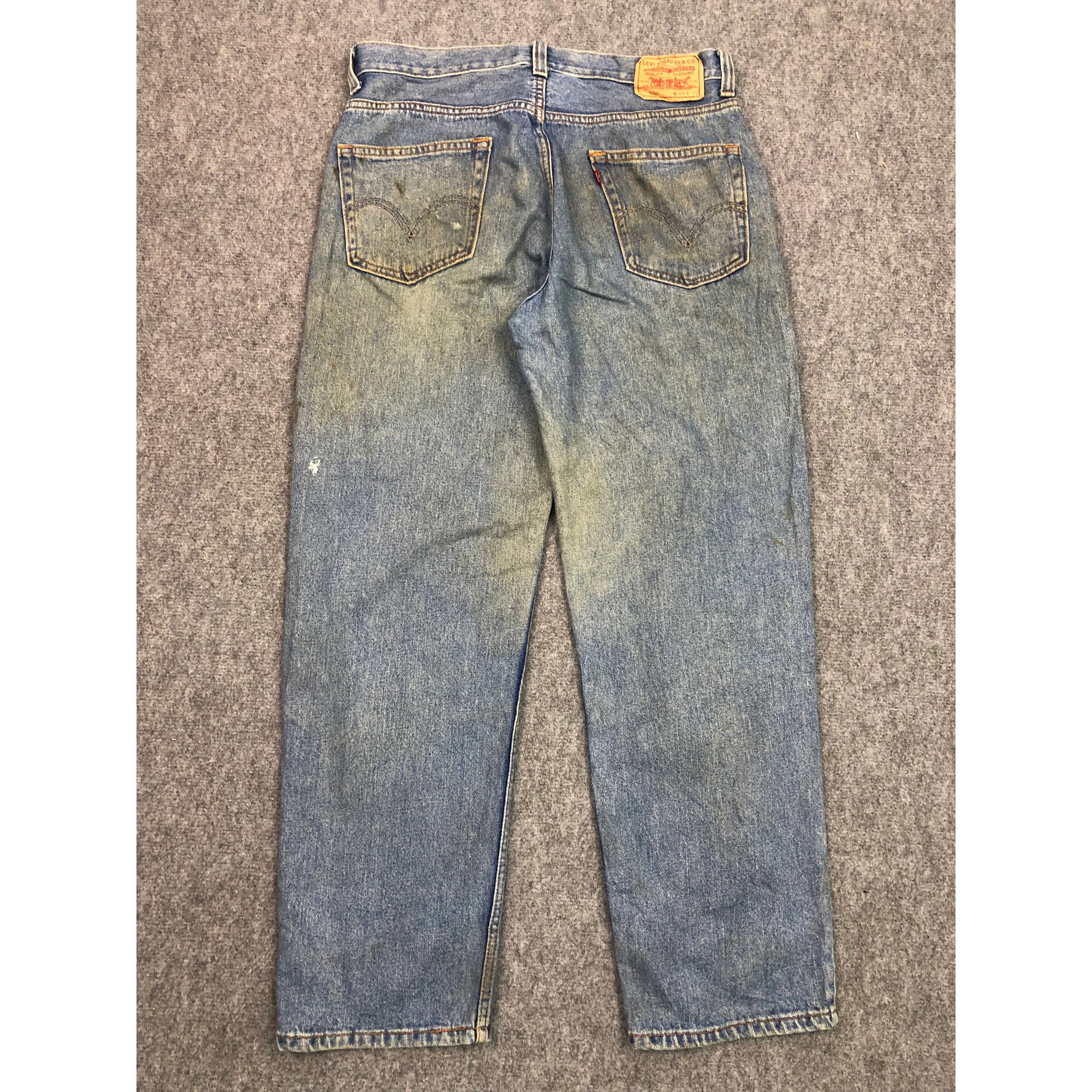 Levi's Vintage Levis 550 Relaxed Fit Dirty Wash Denim DP0353 Size US 36 / EU 52 - 2 Thumbnail
