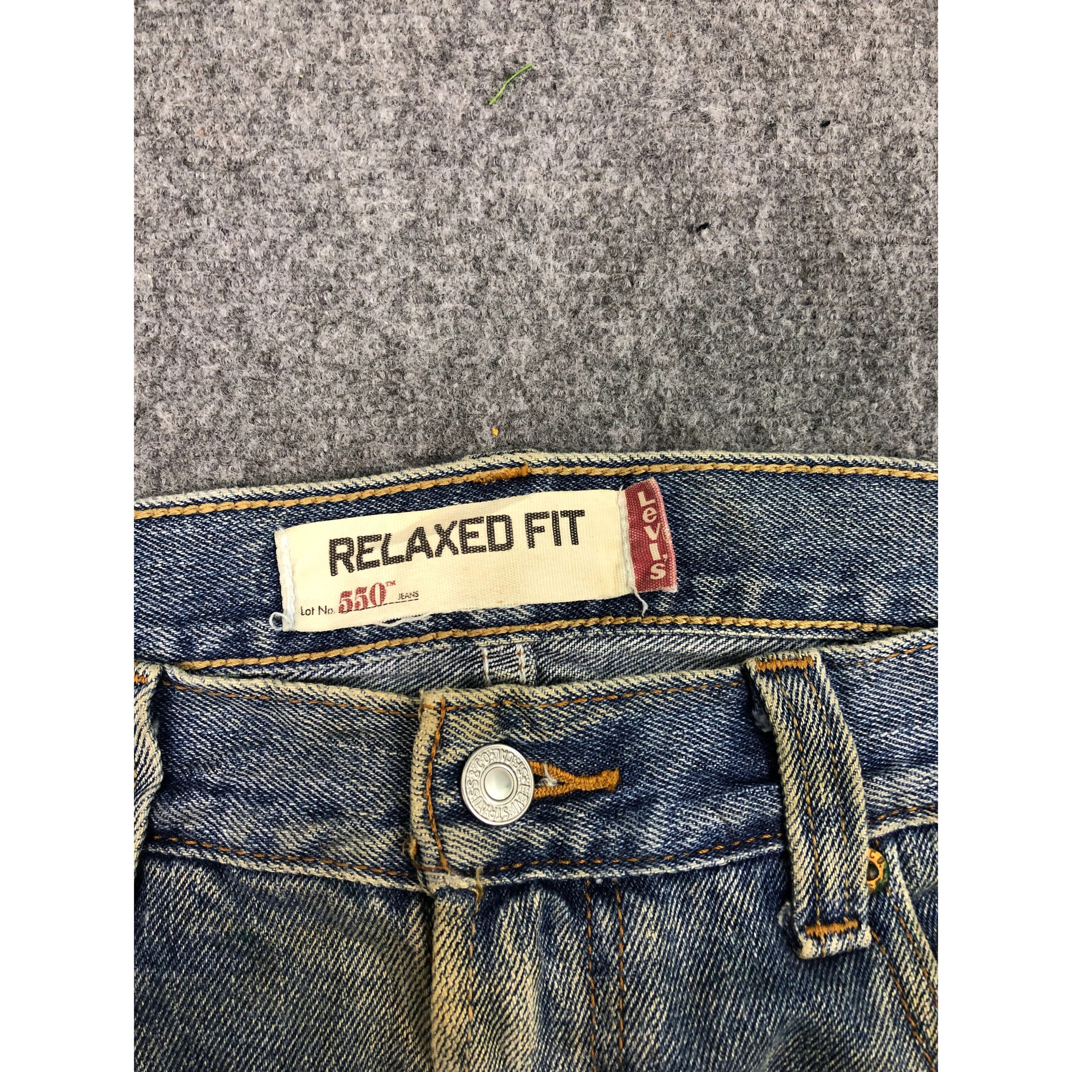 Levi's Vintage Levis 550 Relaxed Fit Dirty Wash Denim DP0353 Size US 36 / EU 52 - 5 Thumbnail