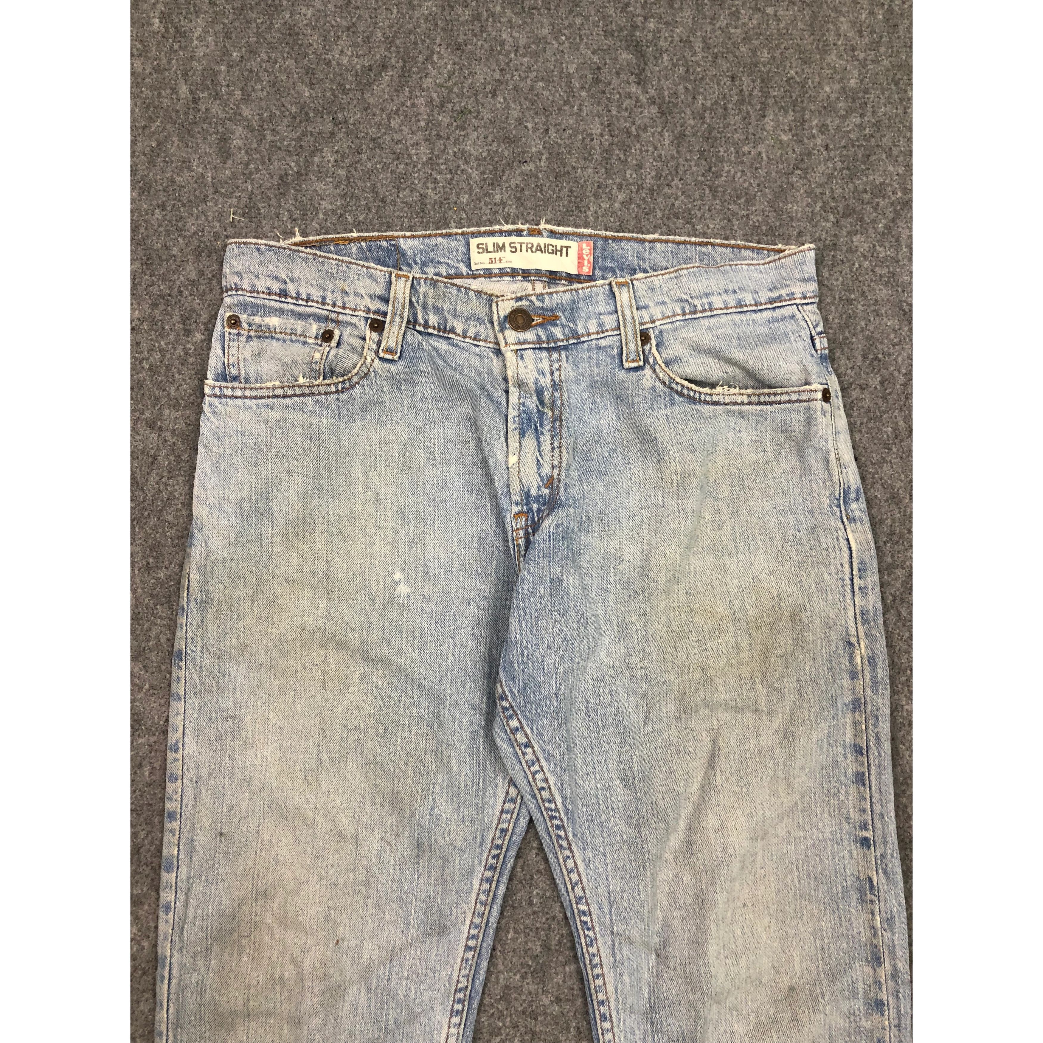Levi's × Vintage Vintage Levis 514 Blue Jeans Lightwash DP0355 Size US 34 / EU 50 - 3 Thumbnail