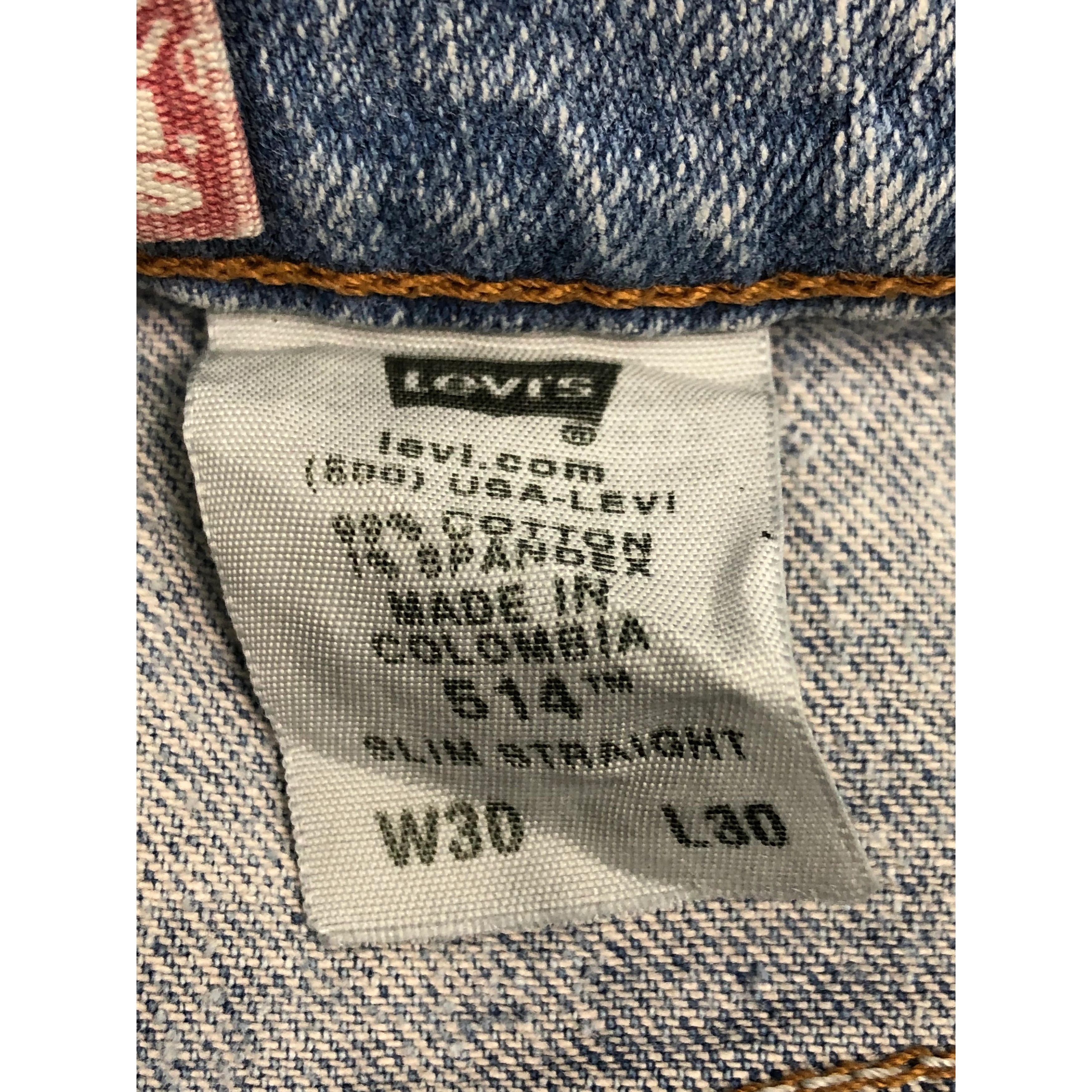 Levi's × Vintage Vintage Levis 514 Blue Jeans Lightwash DP0355 Size US 34 / EU 50 - 6 Thumbnail