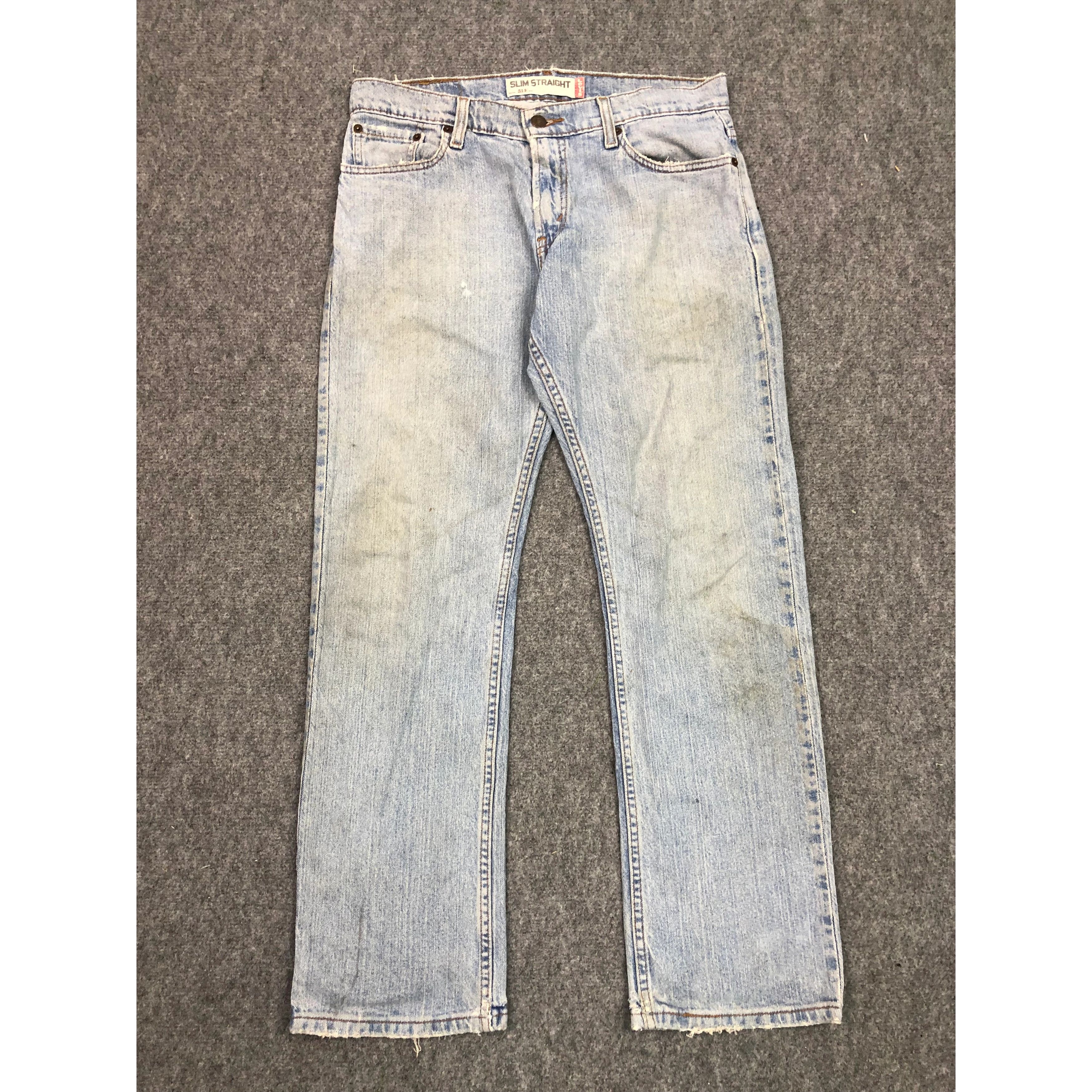 Levi's × Vintage Vintage Levis 514 Blue Jeans Lightwash DP0355 Size US 34 / EU 50 - 1 Thumbnail