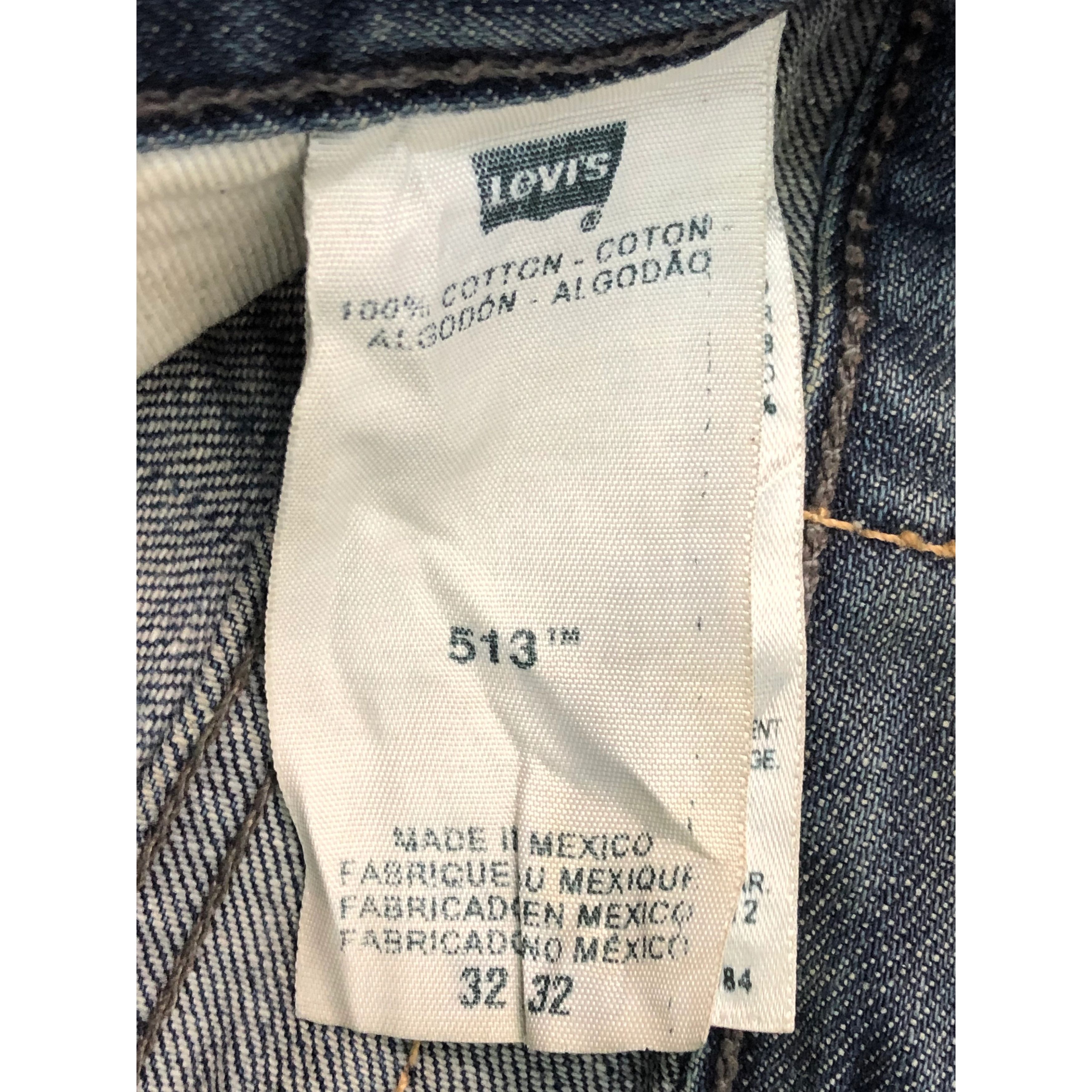 Levi's Vintage Levis 513 Blue Denim Jeans DP0233 Size US 33 - 6 Thumbnail