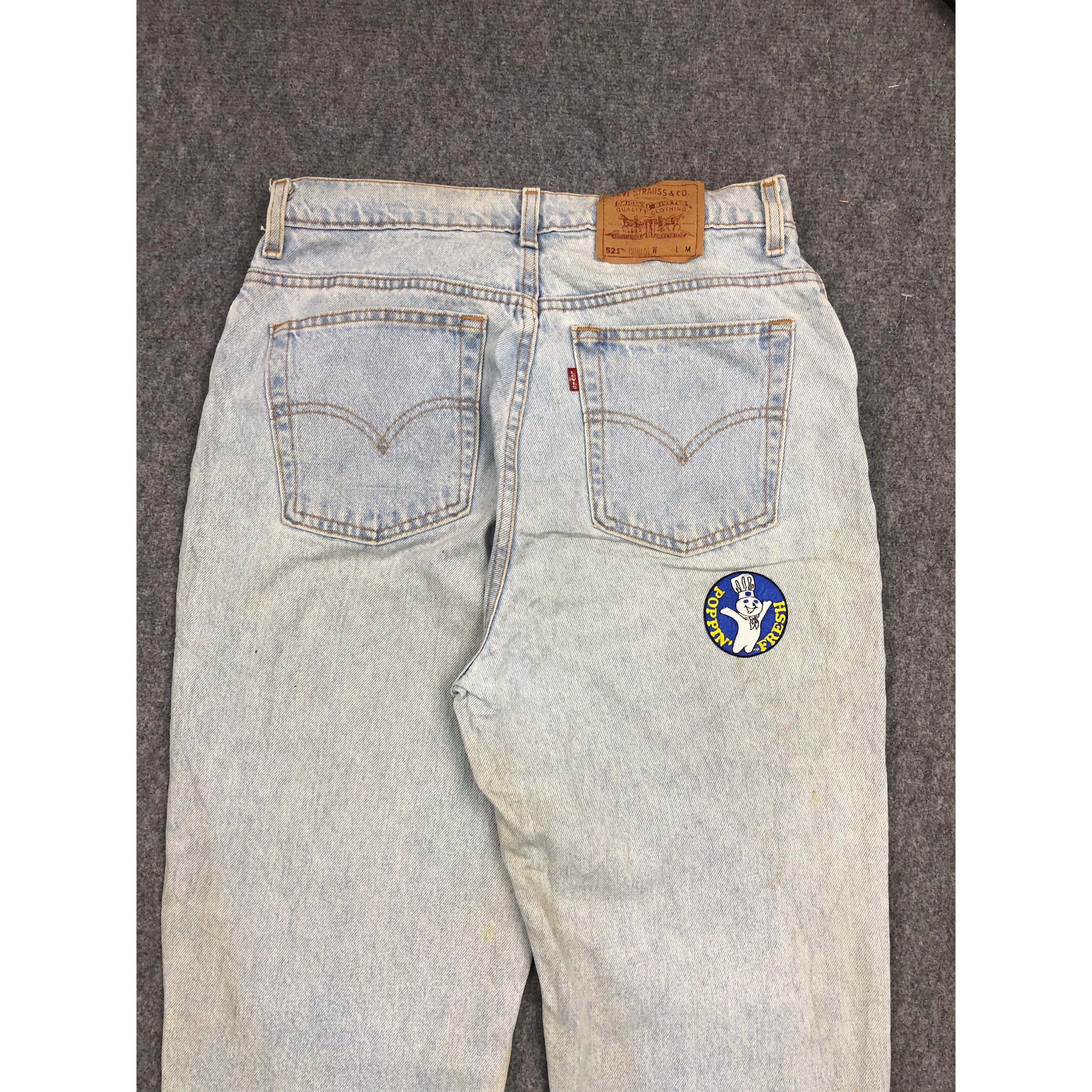 Levi's Vintage 90s Levis 521 Lightwash Tapered Fit Denim DP0238 Size US 31 - 4 Thumbnail