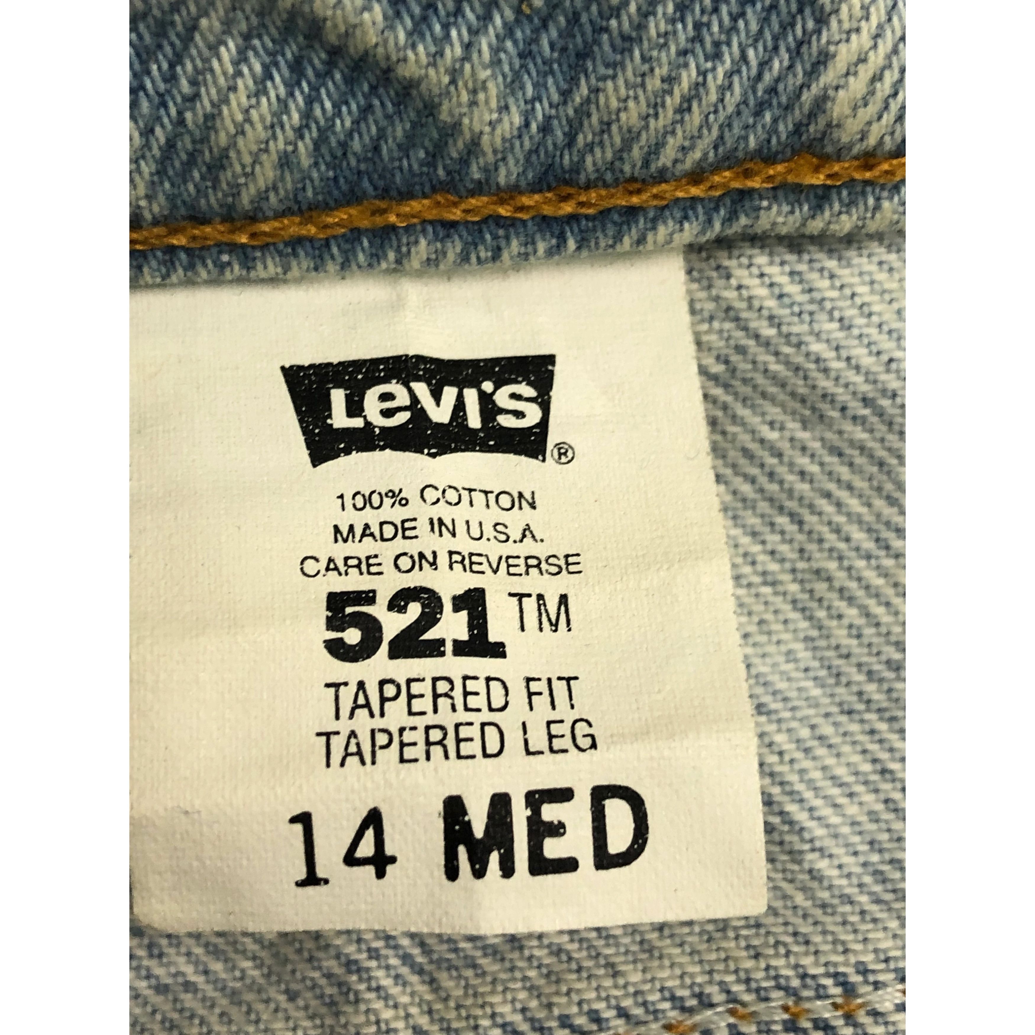 Levi's Vintage 90s Levis 521 Lightwash Tapered Fit Denim DP0238 Size US 31 - 6 Thumbnail