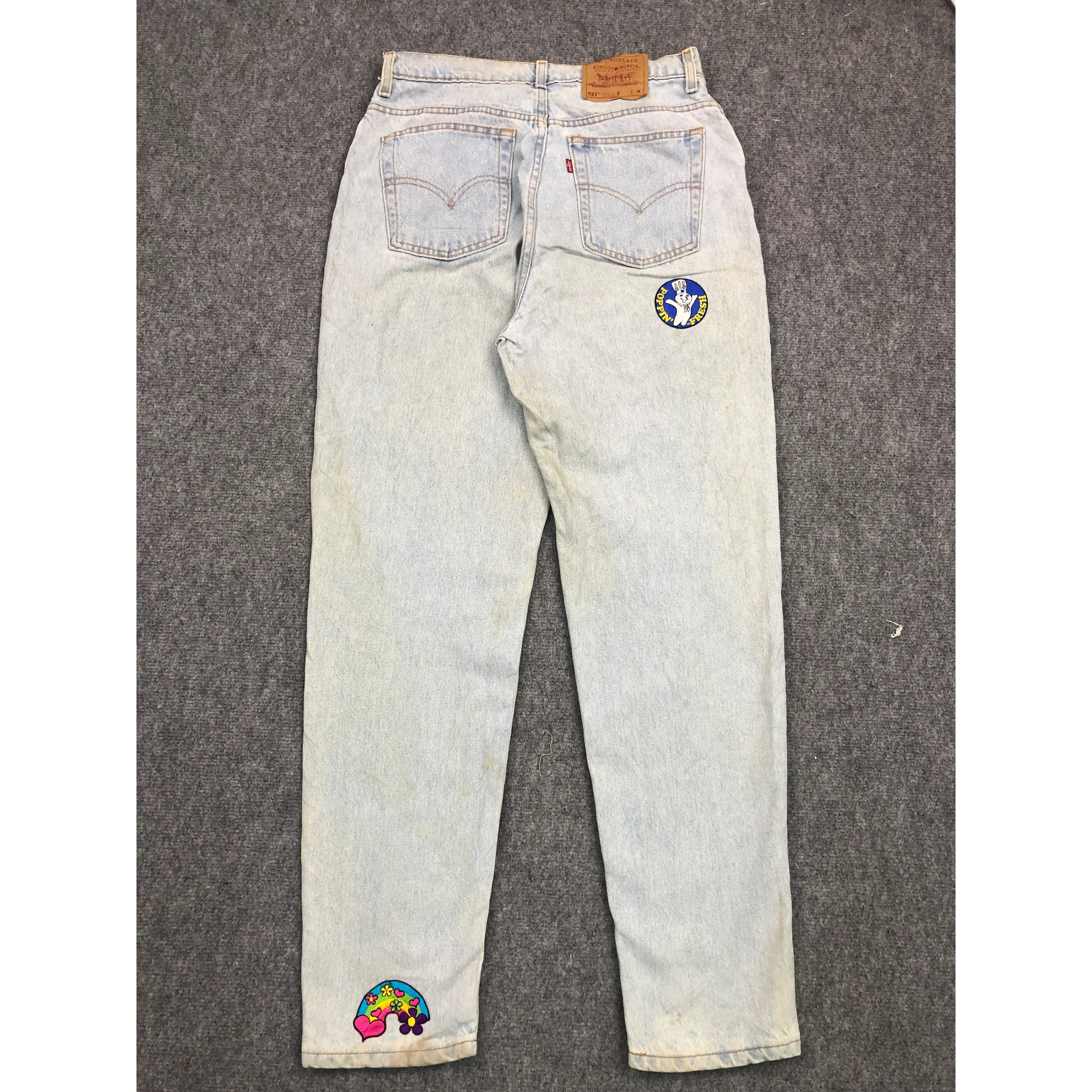 Levi's Vintage 90s Levis 521 Lightwash Tapered Fit Denim DP0238 Size US 31 - 2 Thumbnail