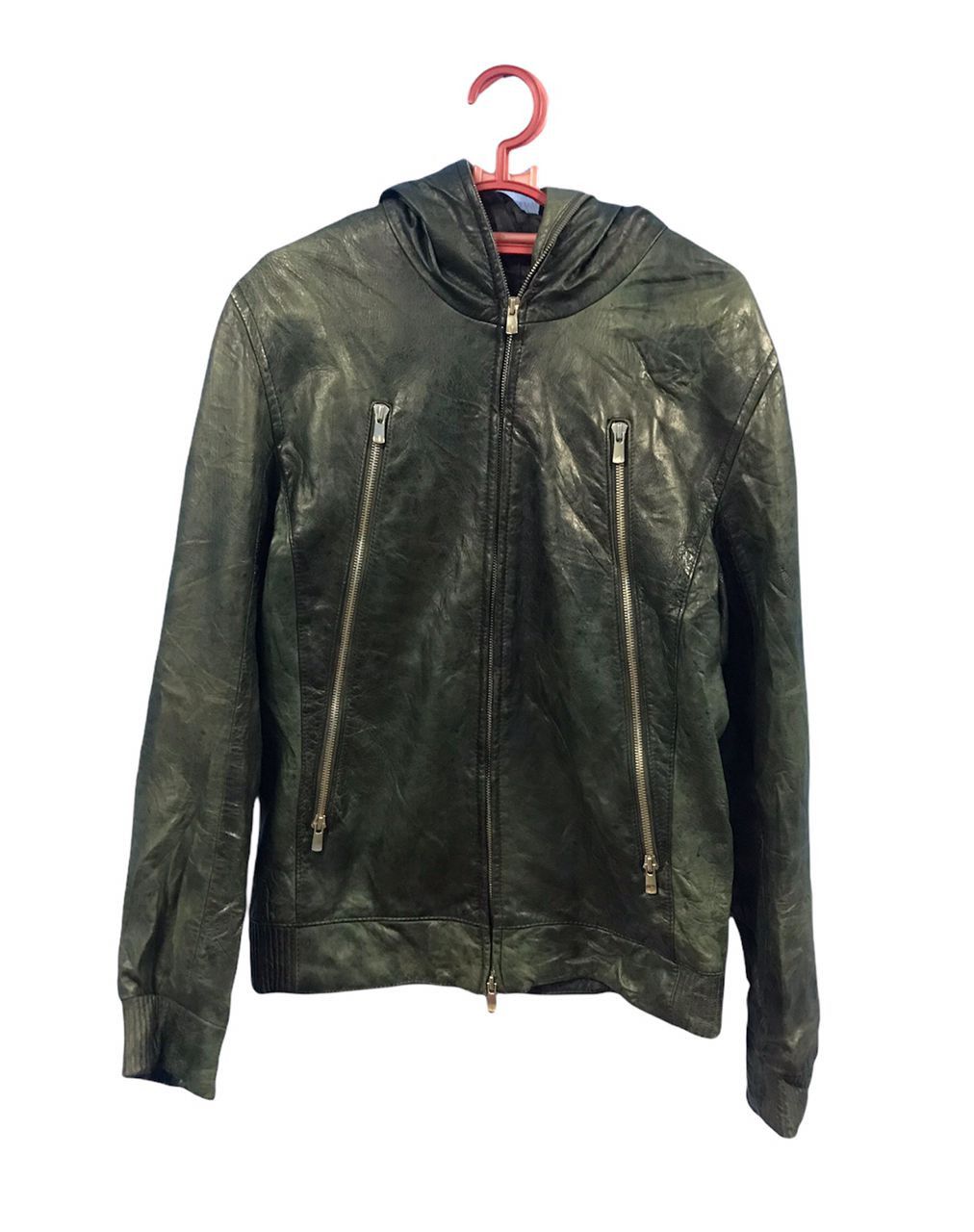 Japanese Brand CCustom Culture Distressed Leather Biker Jacket Size US S / EU 44-46 / 1 - 1 Thumbnail