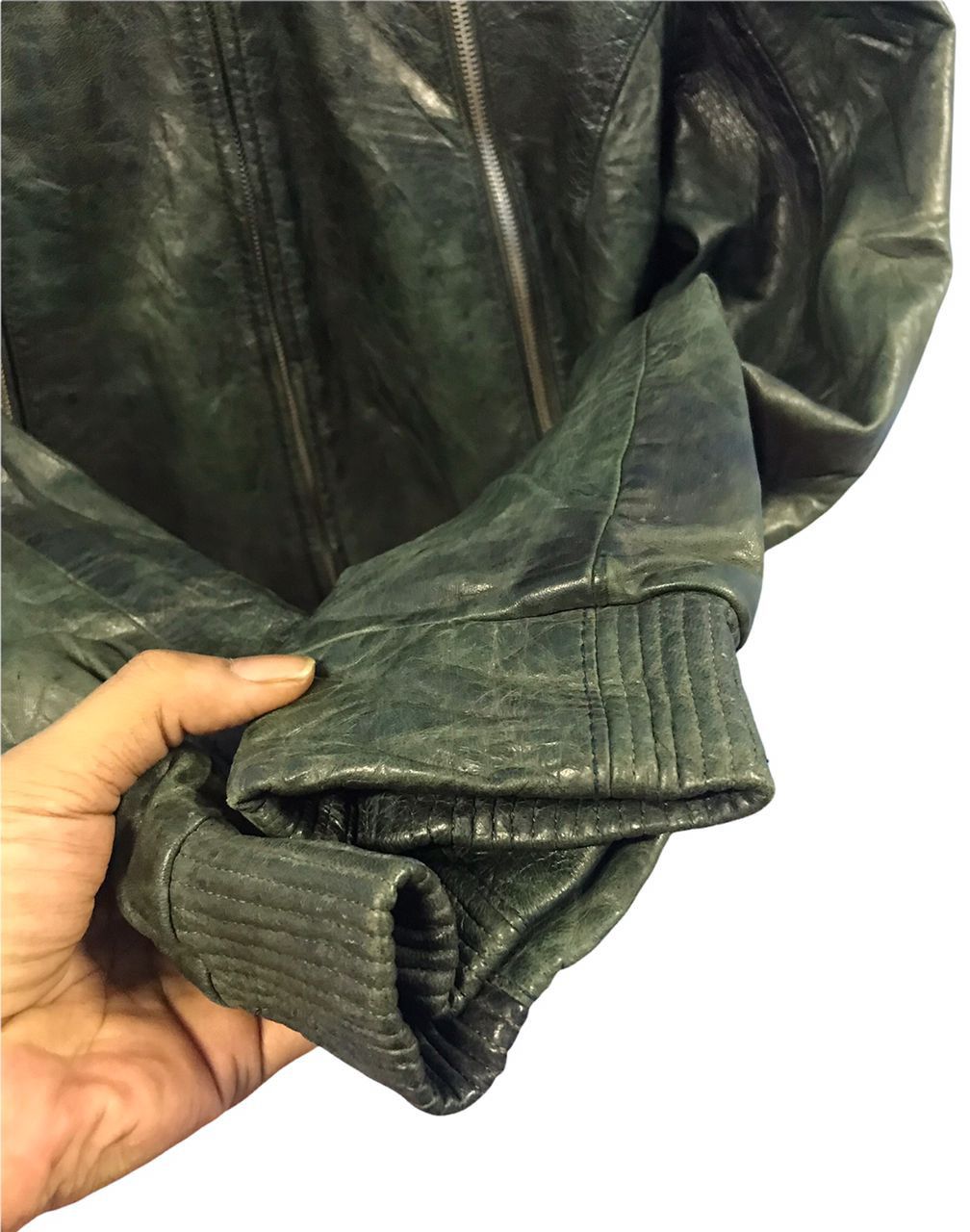 Japanese Brand CCustom Culture Distressed Leather Biker Jacket Size US S / EU 44-46 / 1 - 5 Thumbnail
