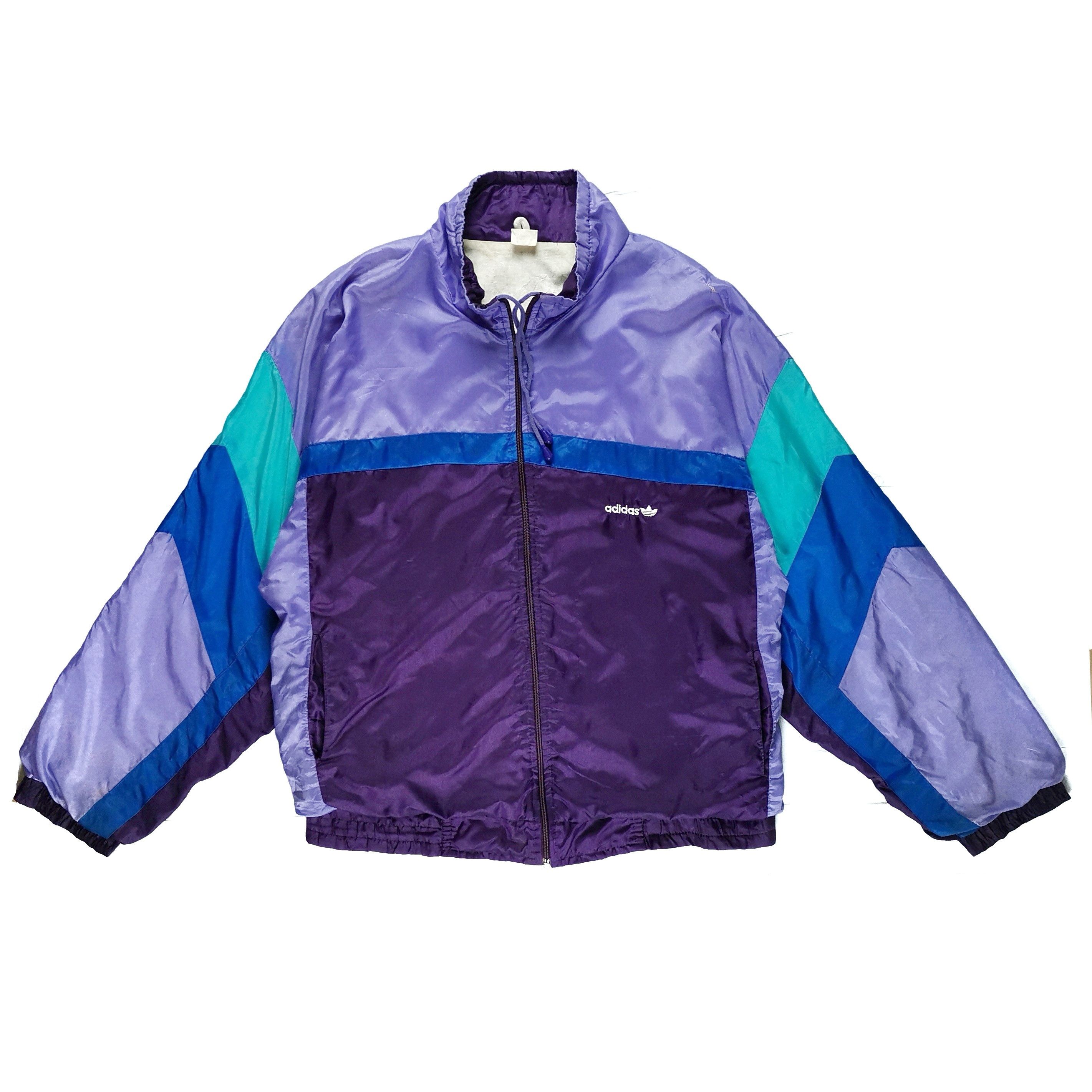 Vintage Adidas Trefoil Retro Multi Color Block Jacket