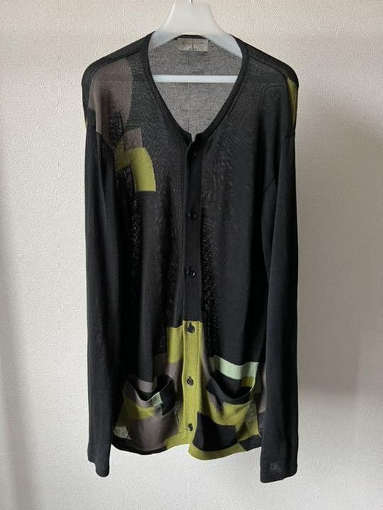 m Pour Homme Patchwork Cardigan Switching Knit
