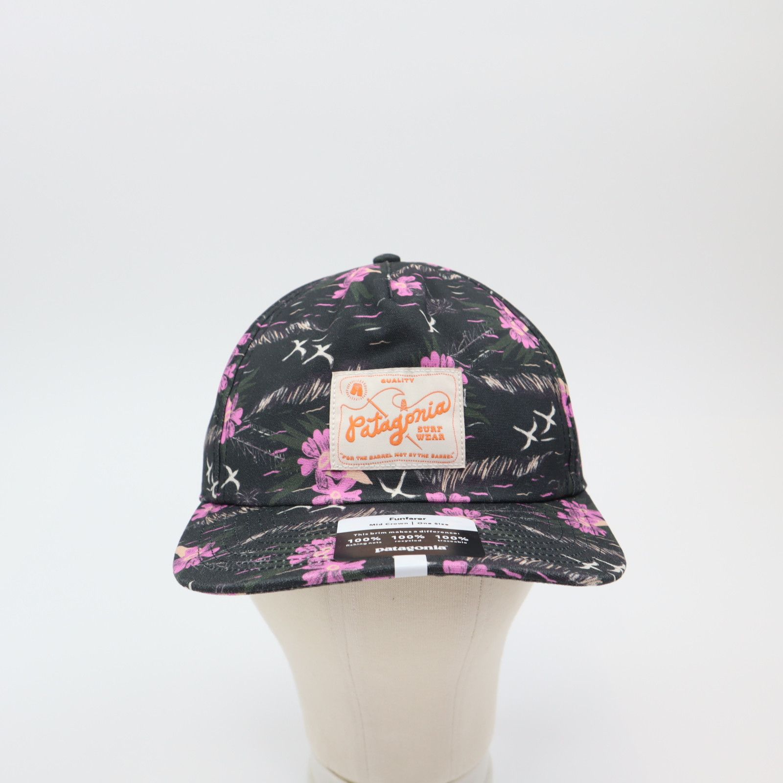 image of Patagonia Funfarer Surf Label Hat / Cap - NWT - in Black, Men's