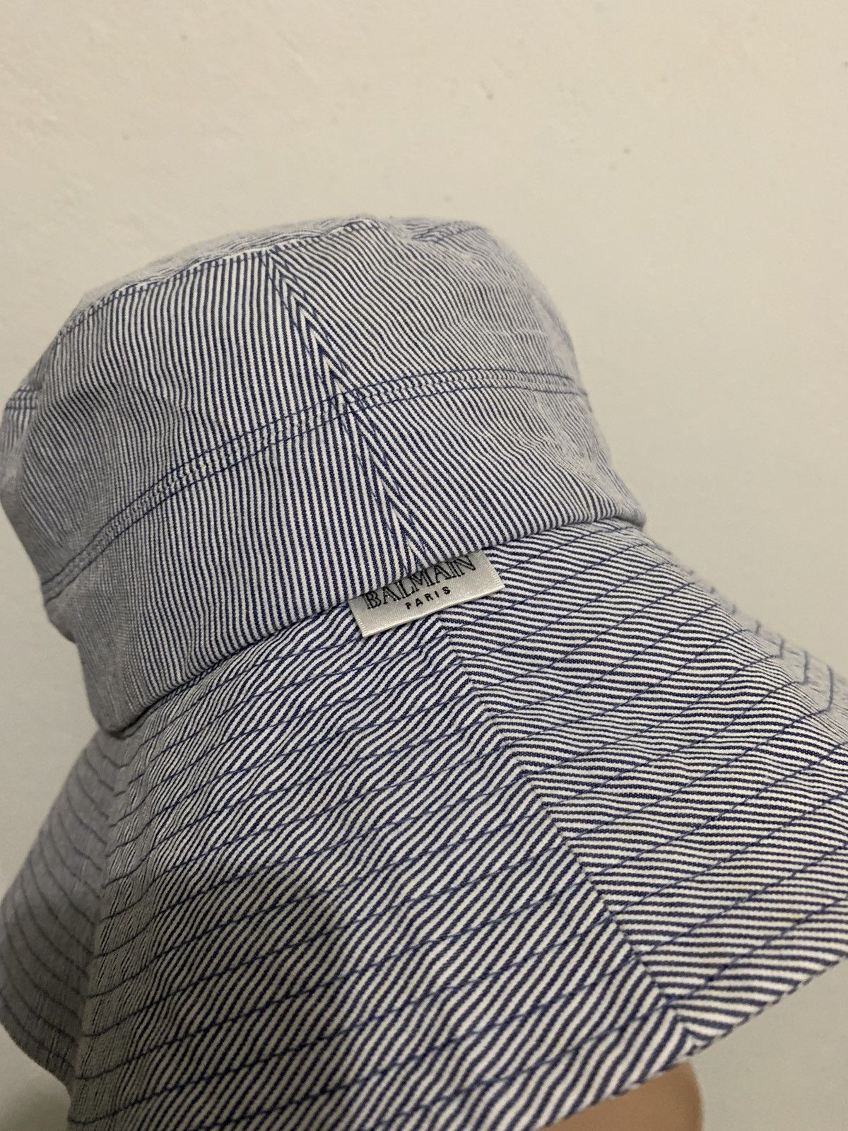 Balmain × Vintage Balmain Paris Stripe Bucket Hat Size ONE SIZE - 3 Thumbnail