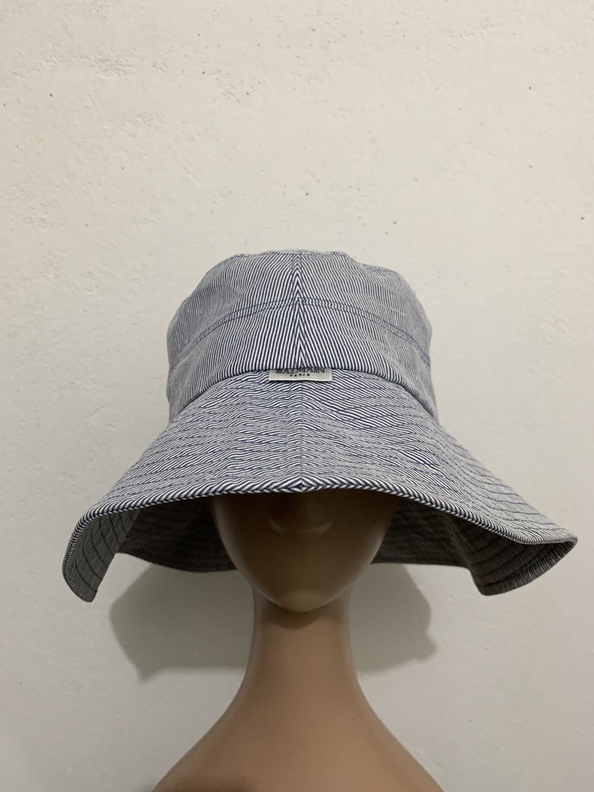 Balmain Paris Stripe Bucket Hat
