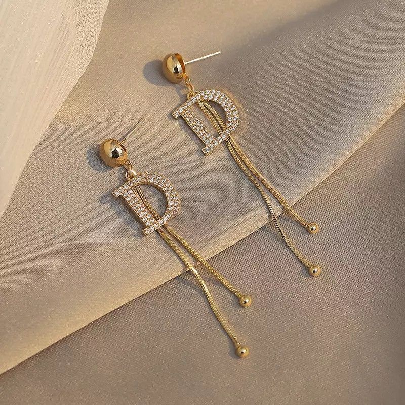 Jewelry Classic D letter Dangle Earring Size ONE SIZE - 1 Thumbnail