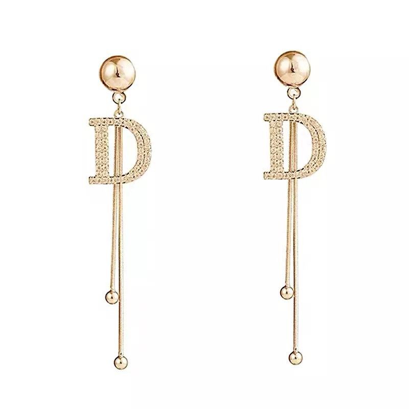 Jewelry Classic D letter Dangle Earring Size ONE SIZE - 4 Thumbnail