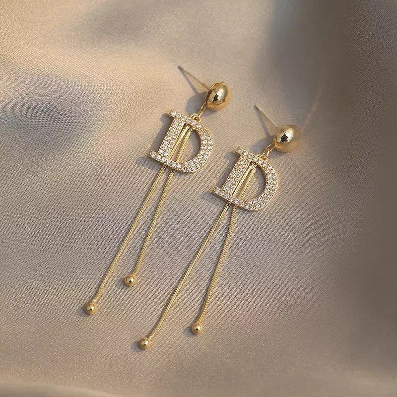 Jewelry Classic D letter Dangle Earring Size ONE SIZE - 2 Thumbnail
