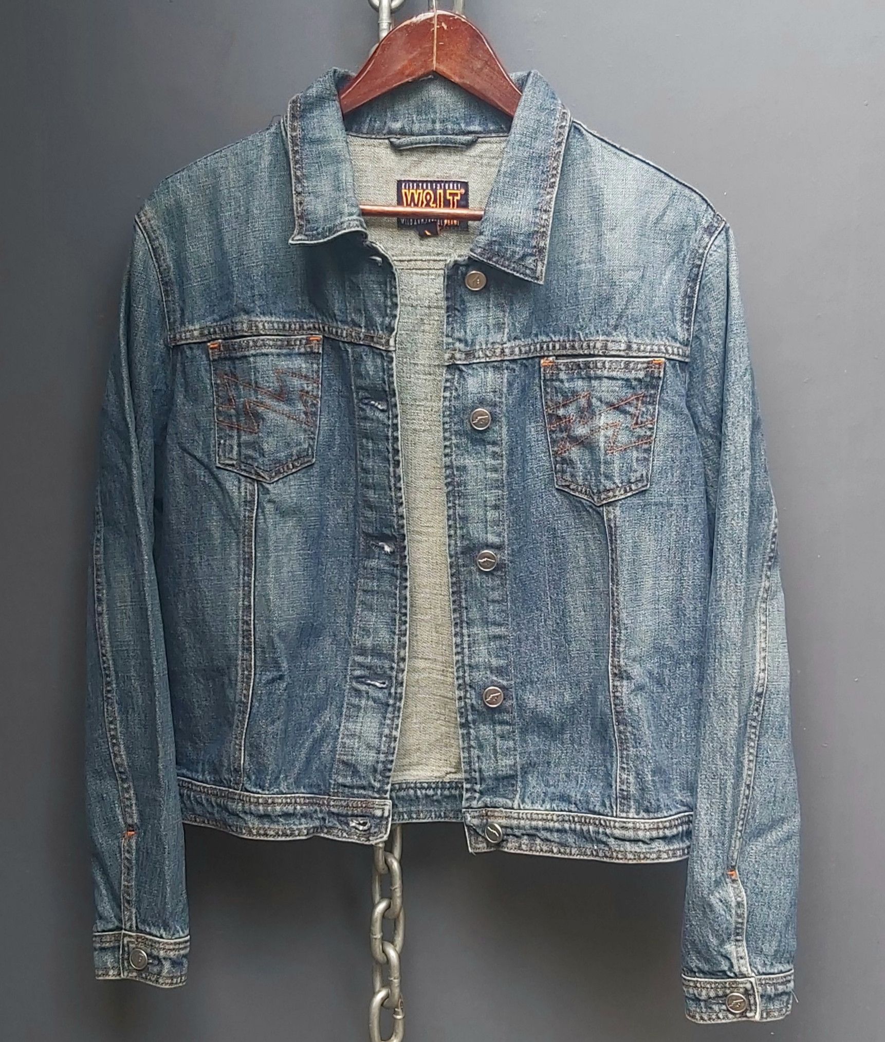 W&LT W &LT Walter Van Beirendonck Denim Trucker Jacket Size L / US 10 / IT 46 - 1 Thumbnail