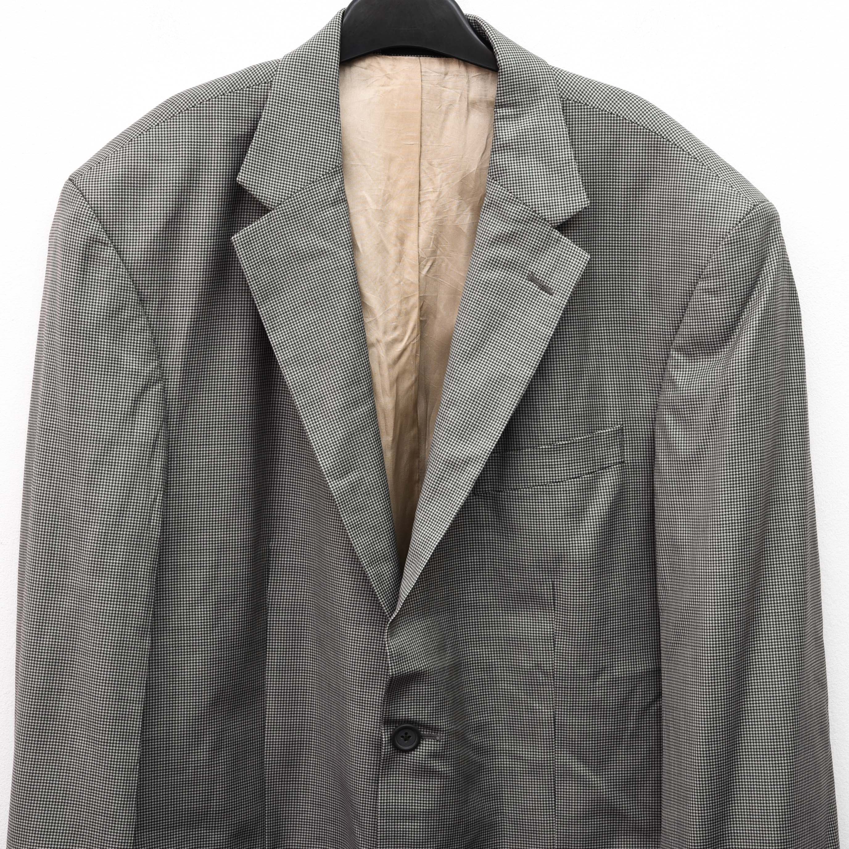 Nautica NAUTICA Wool Blazer Houndstooth Tweed Coat Jacket Grey Suit Size 42L - 2 Thumbnail
