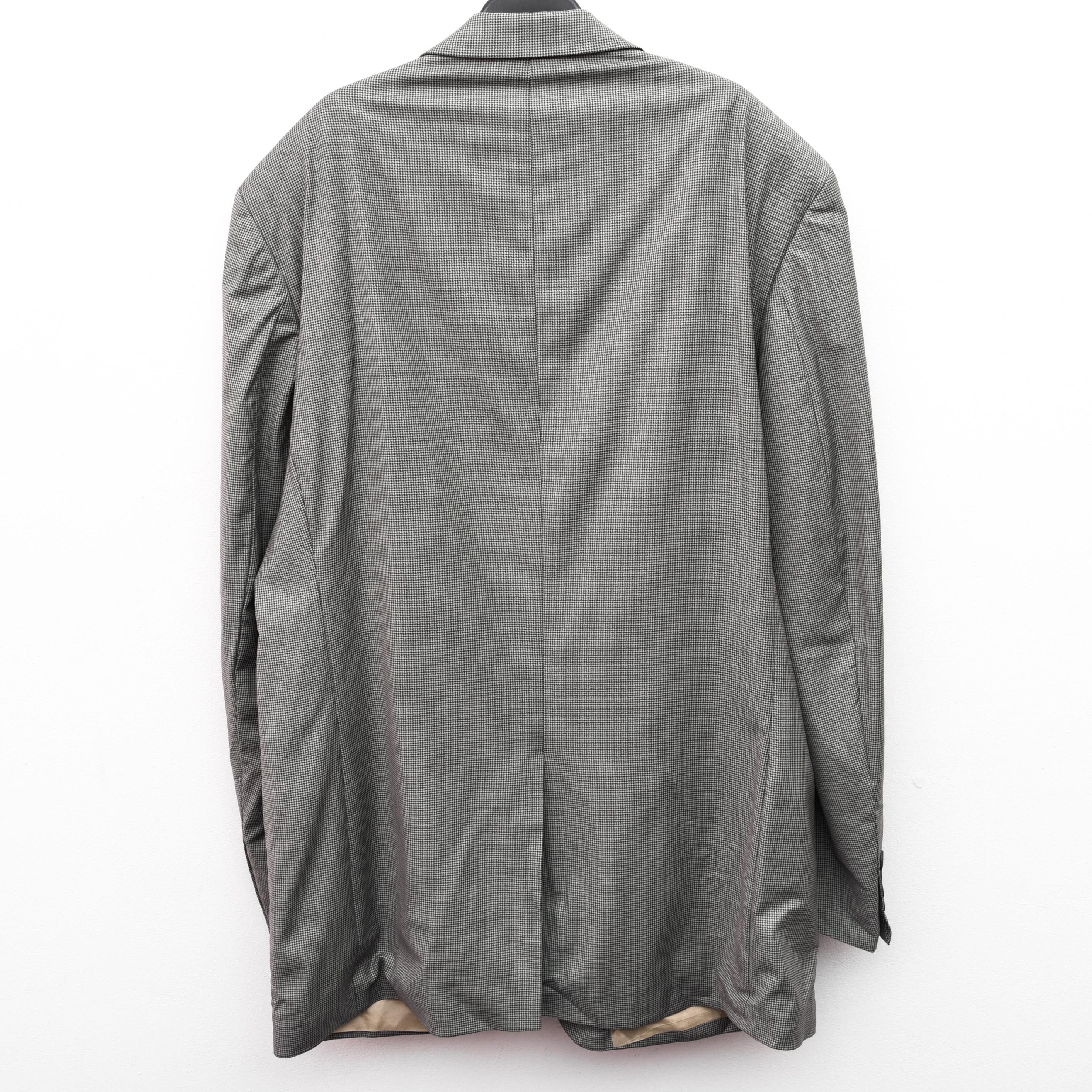 Nautica NAUTICA Wool Blazer Houndstooth Tweed Coat Jacket Grey Suit Size 42L - 7 Thumbnail