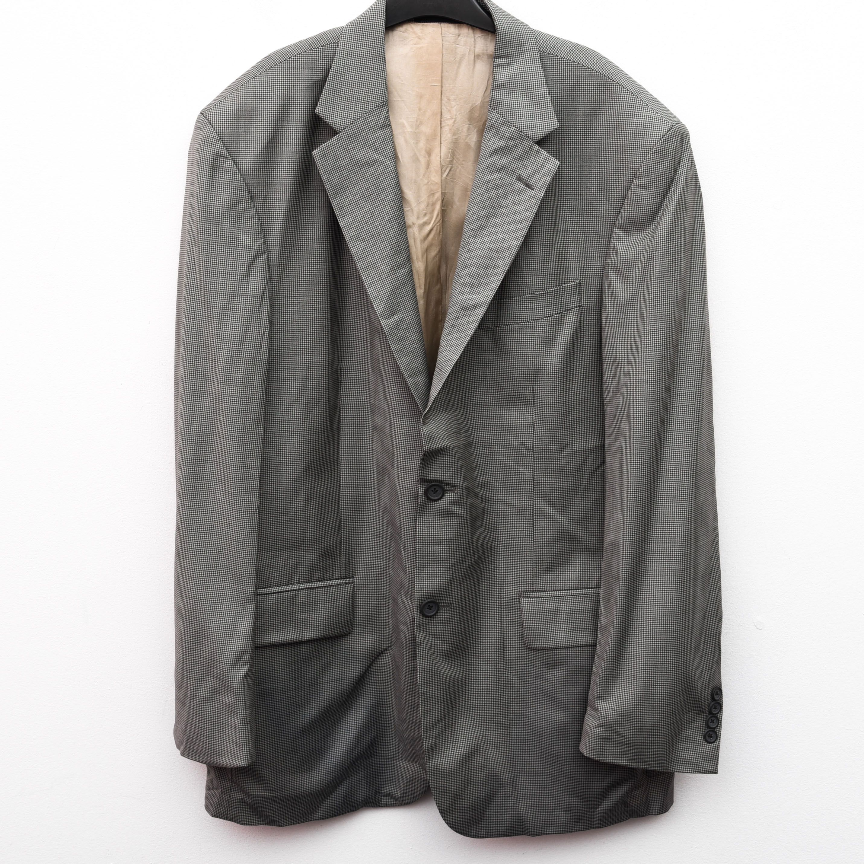 Nautica NAUTICA Wool Blazer Houndstooth Tweed Coat Jacket Grey Suit Size 42L - 1 Thumbnail